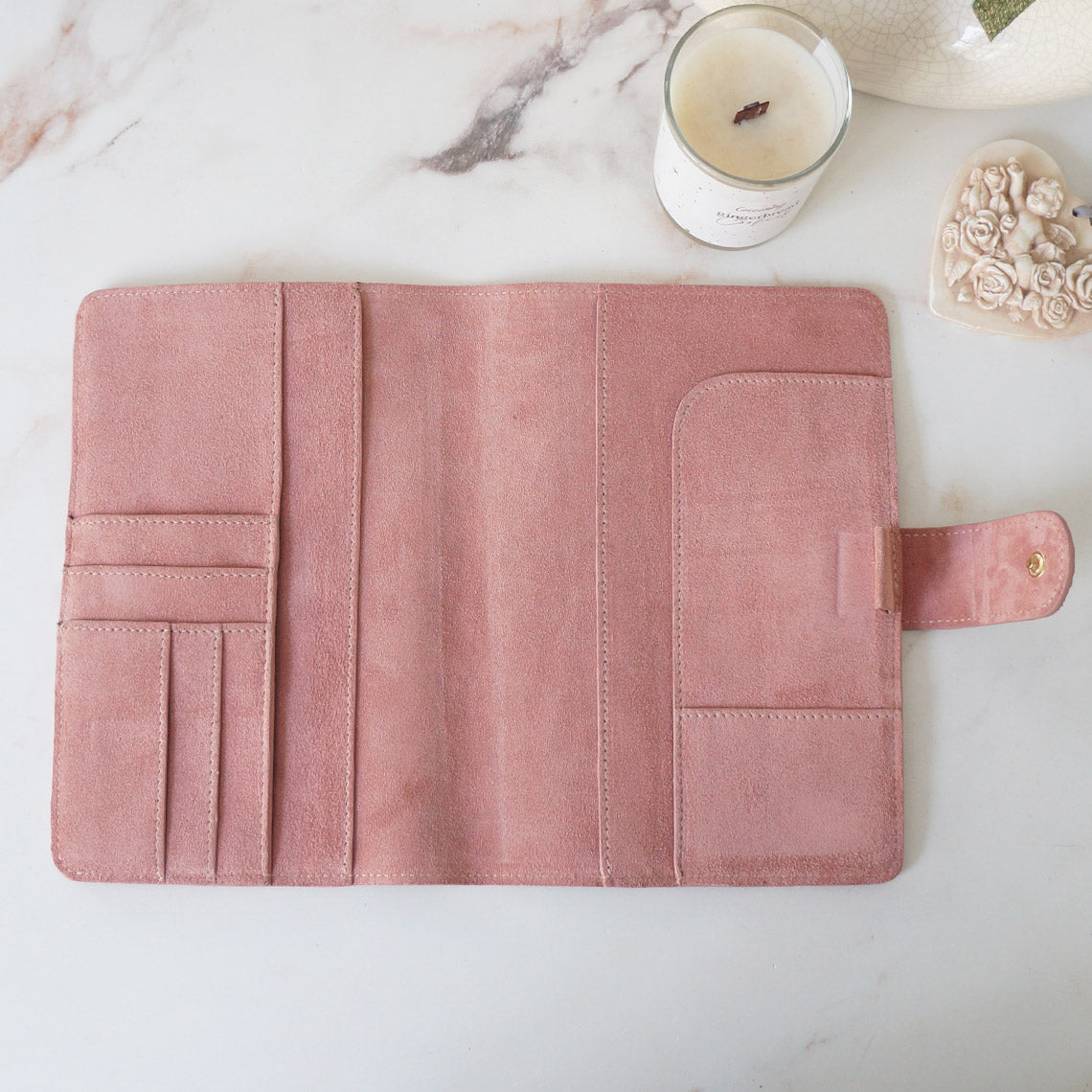A5 Journal Cover with Clear Front - Suede Fresia