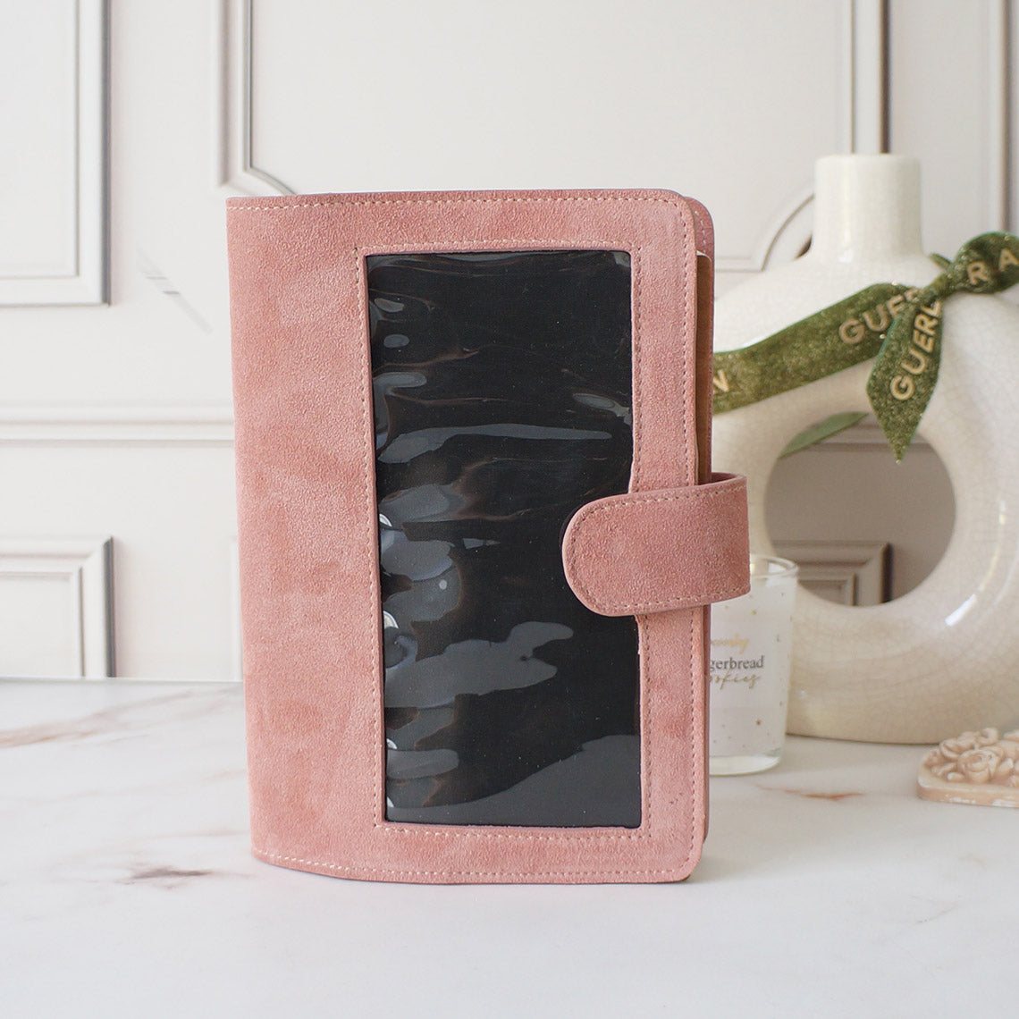 A5 Journal Cover with Clear Front - Suede Fresia