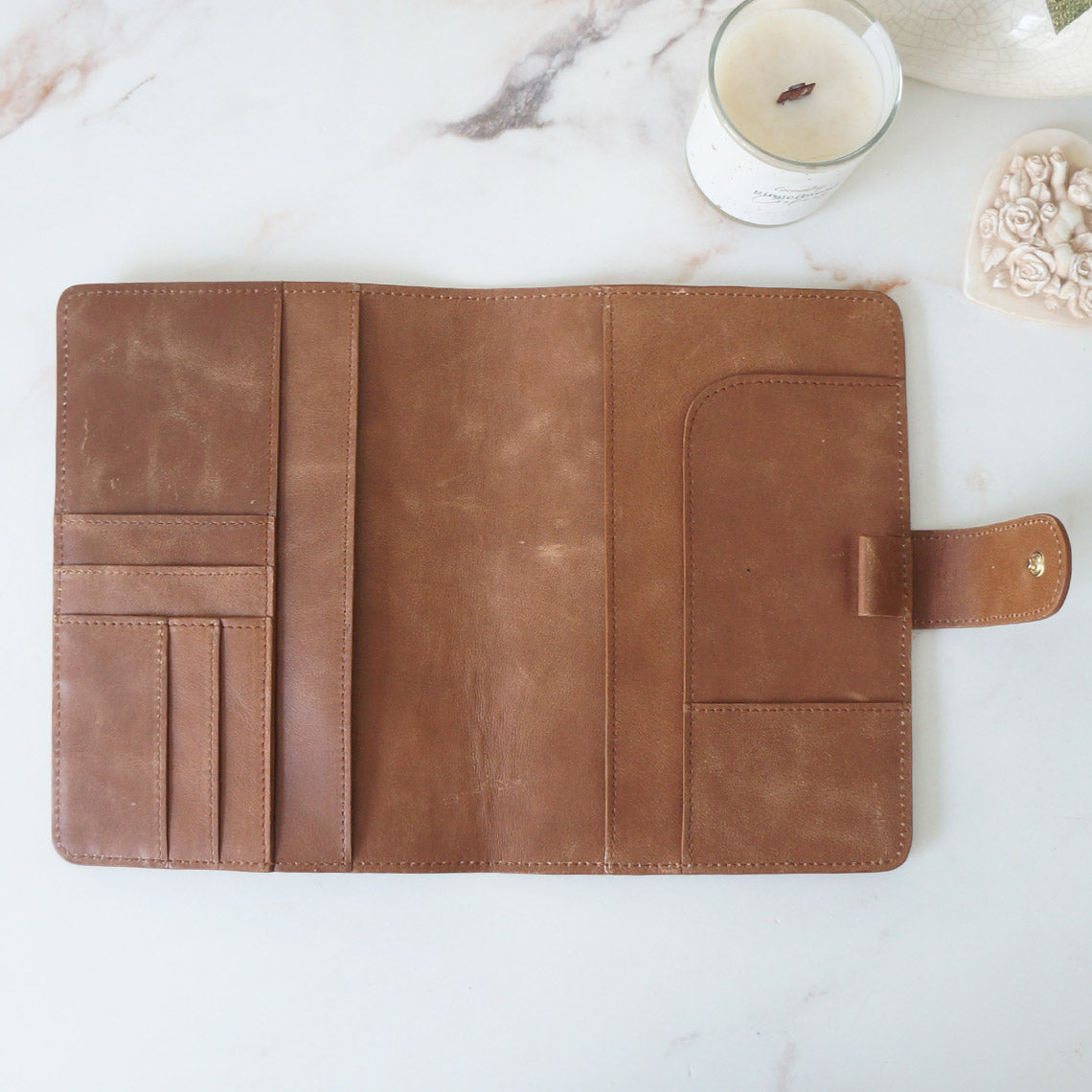 A5 Journal Cover with Clear Front - Caramelo