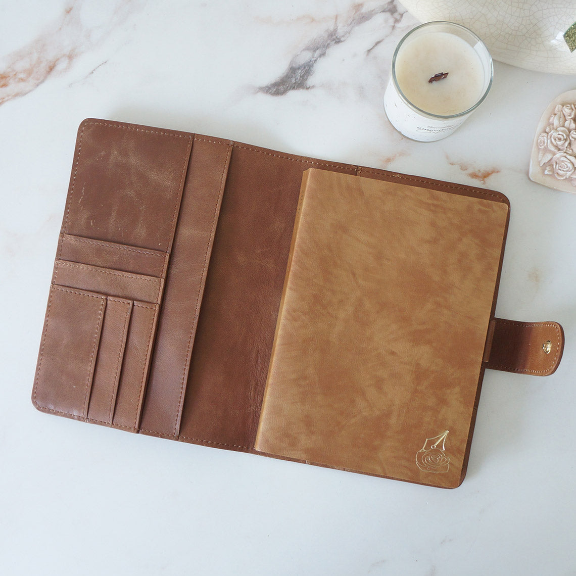 A5 Journal Cover with Clear Front - Caramelo