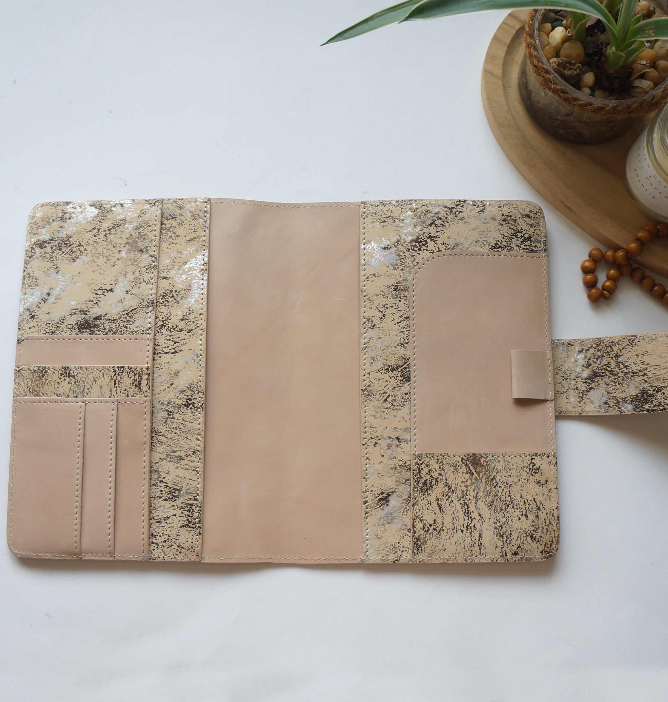 A5 Journal Cover - Chiffon/Marble Splash