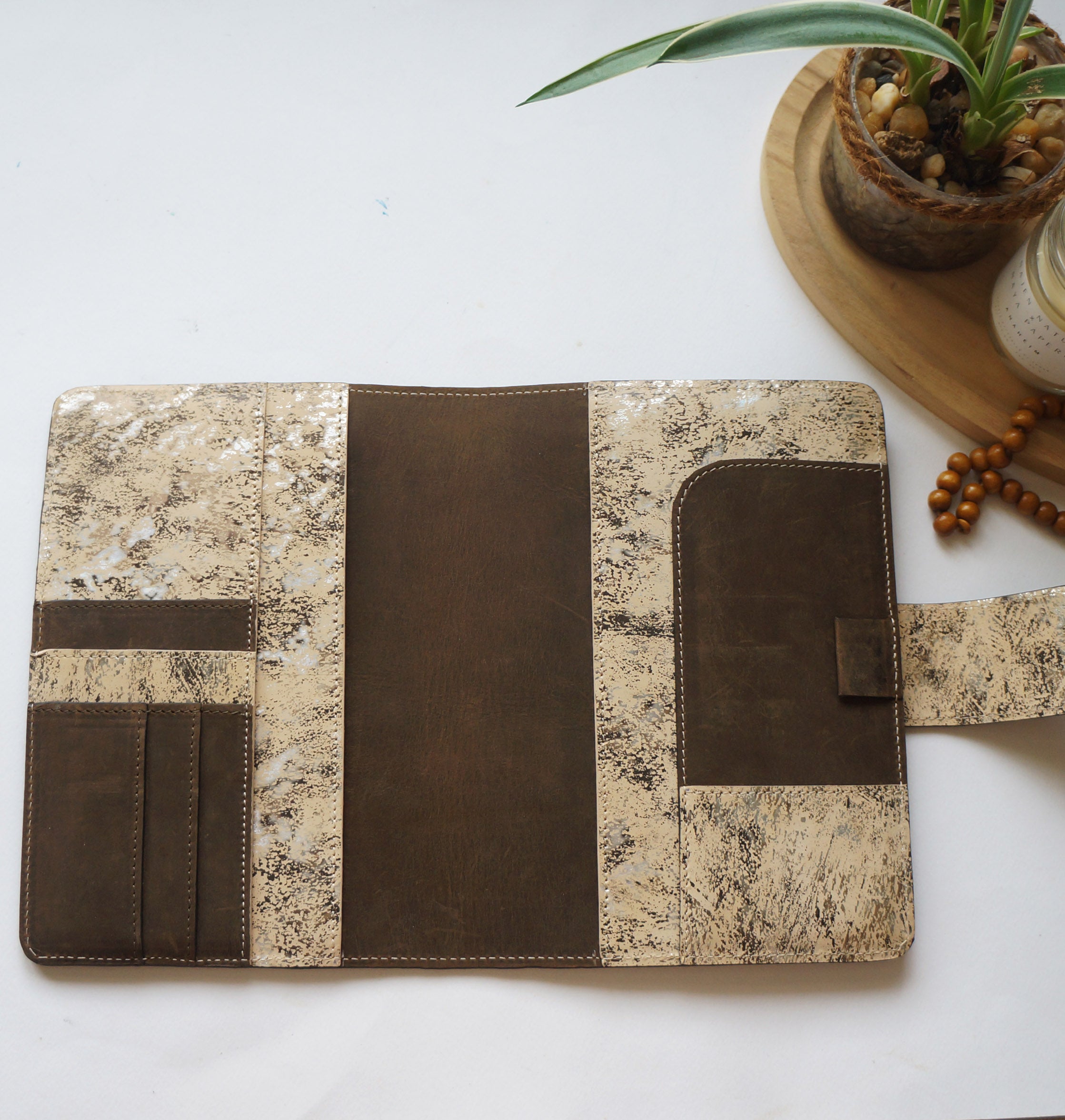 A5 Journal Cover - Teddy/Marble Splash