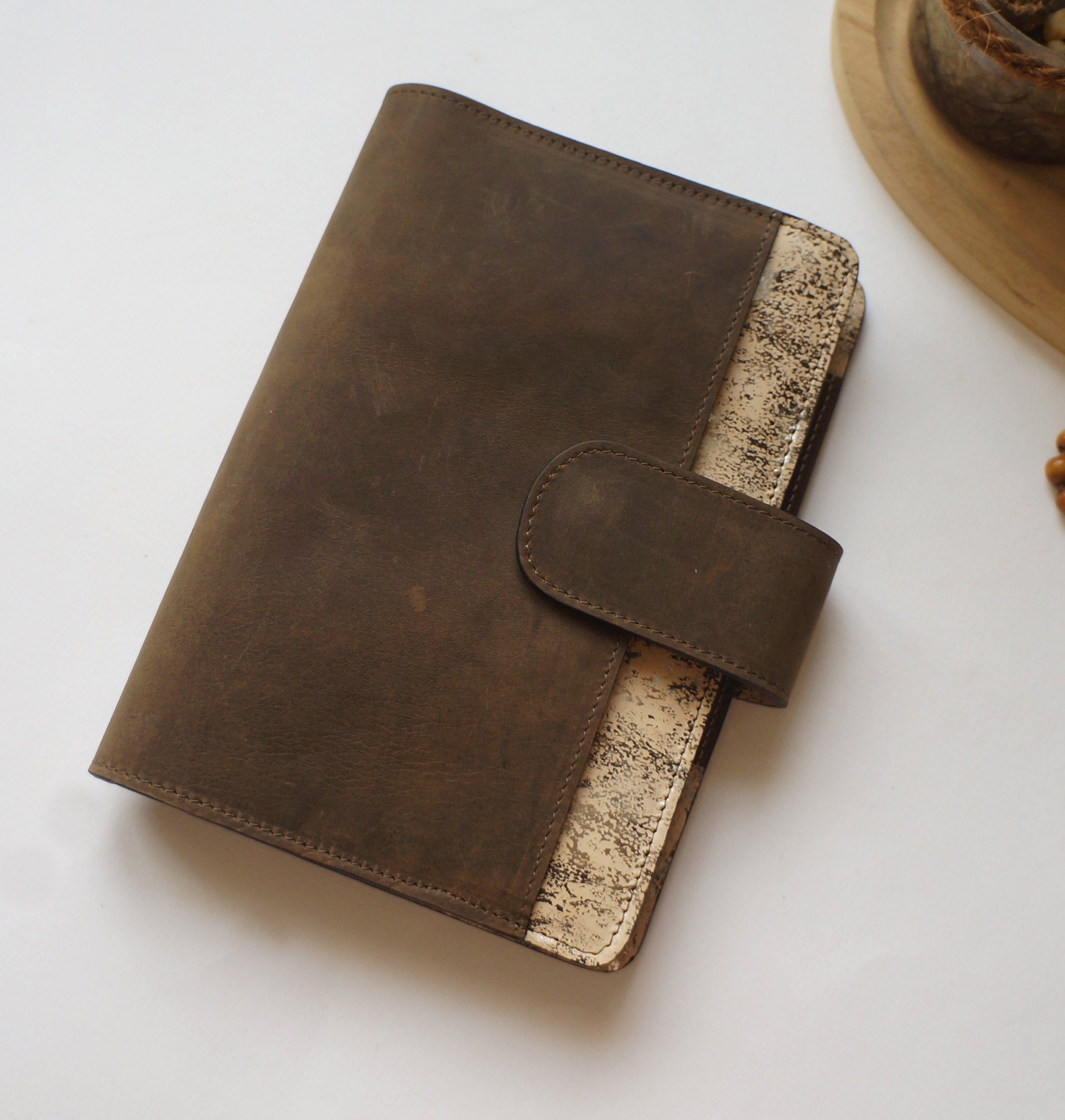 A5 Journal Cover - Teddy/Marble Splash