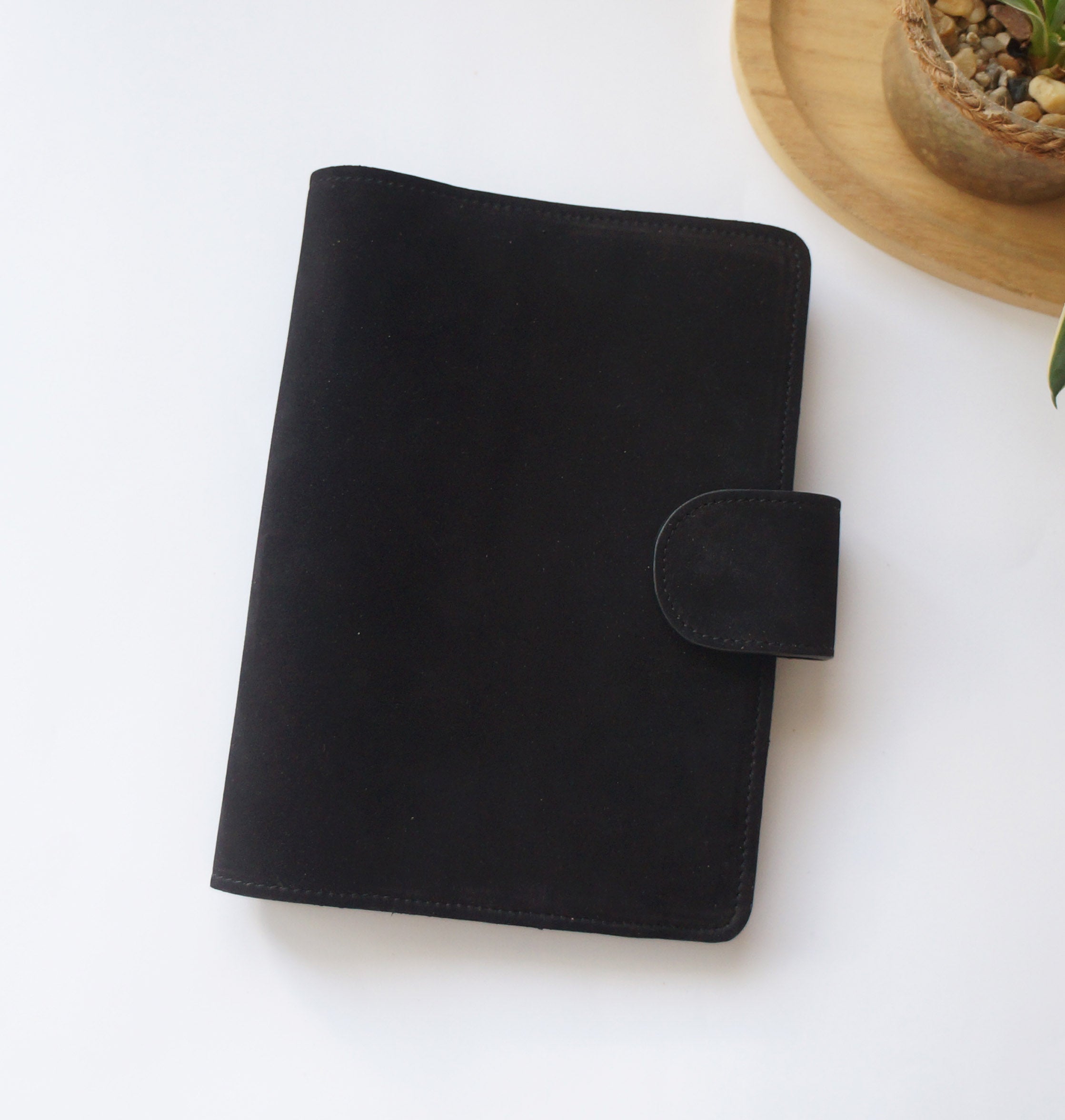 A5 Journal Cover - Nubuck Black
