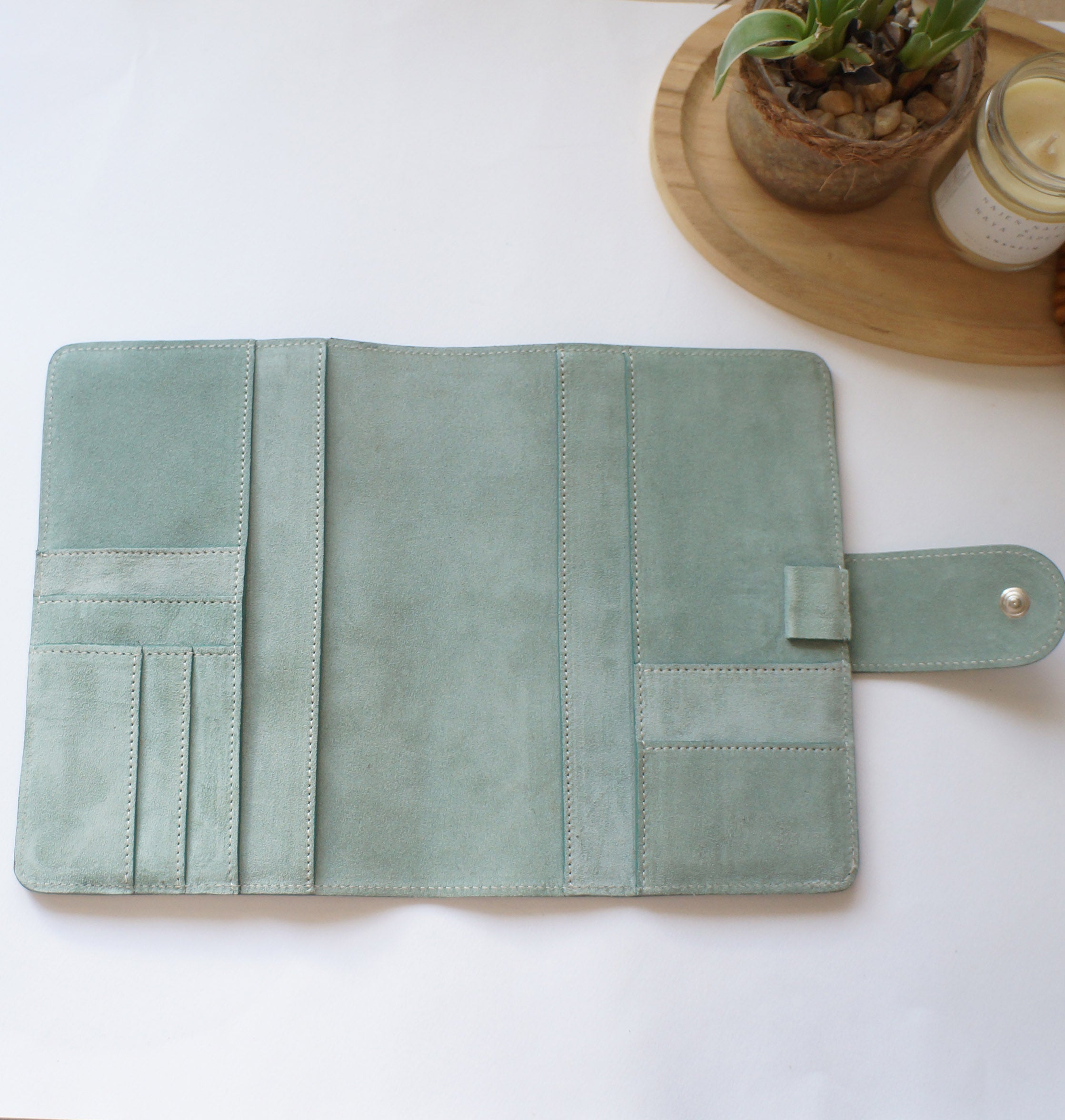 A5 Journal Cover with Clear Front - Aquaverde