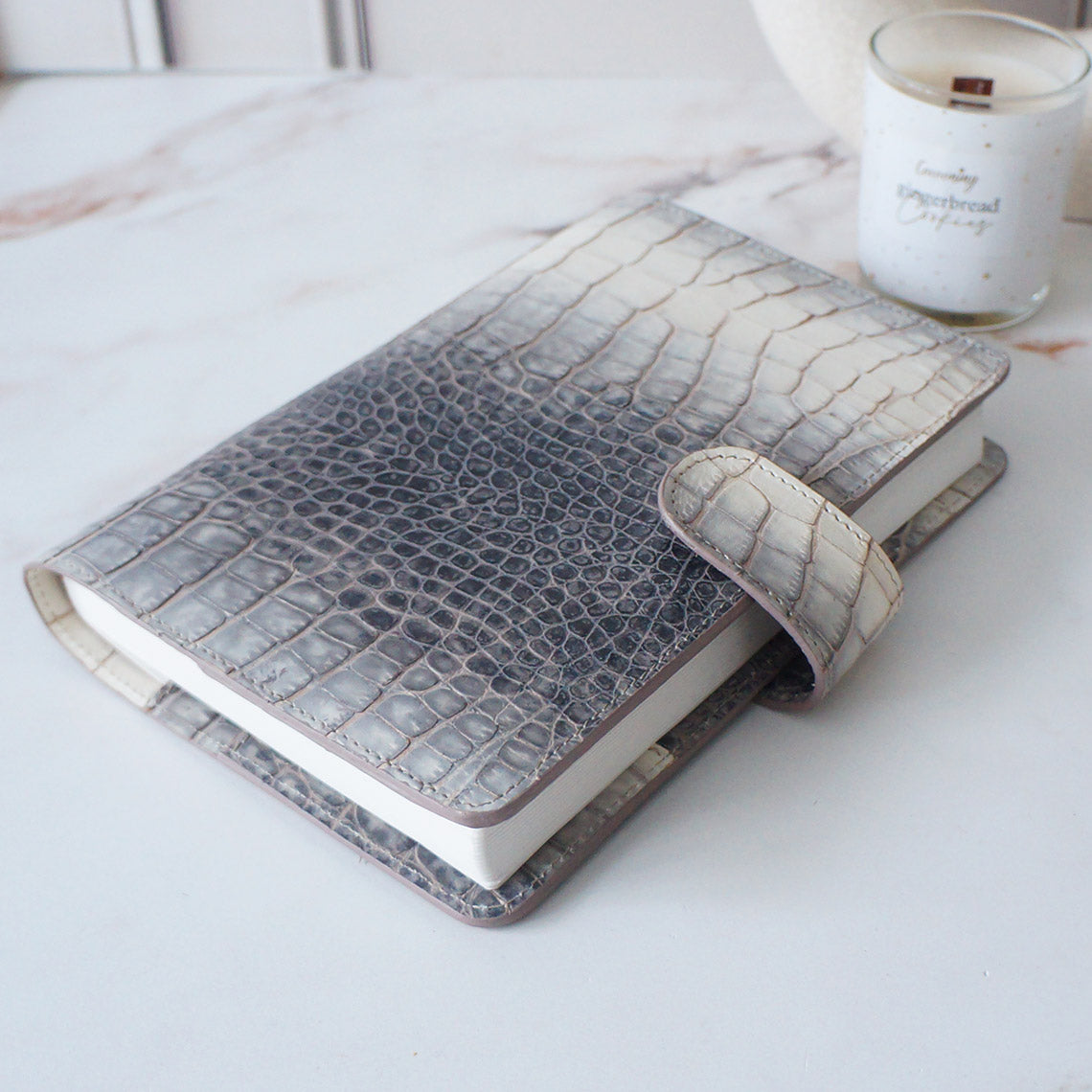 A5 Journal Cover - Stormy Sky Croc