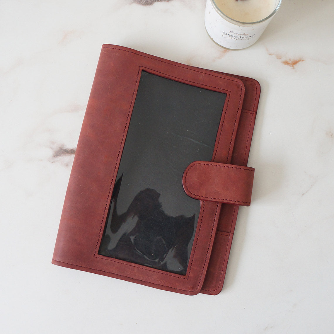 A5 Journal Cover with Clear Front - Pepper