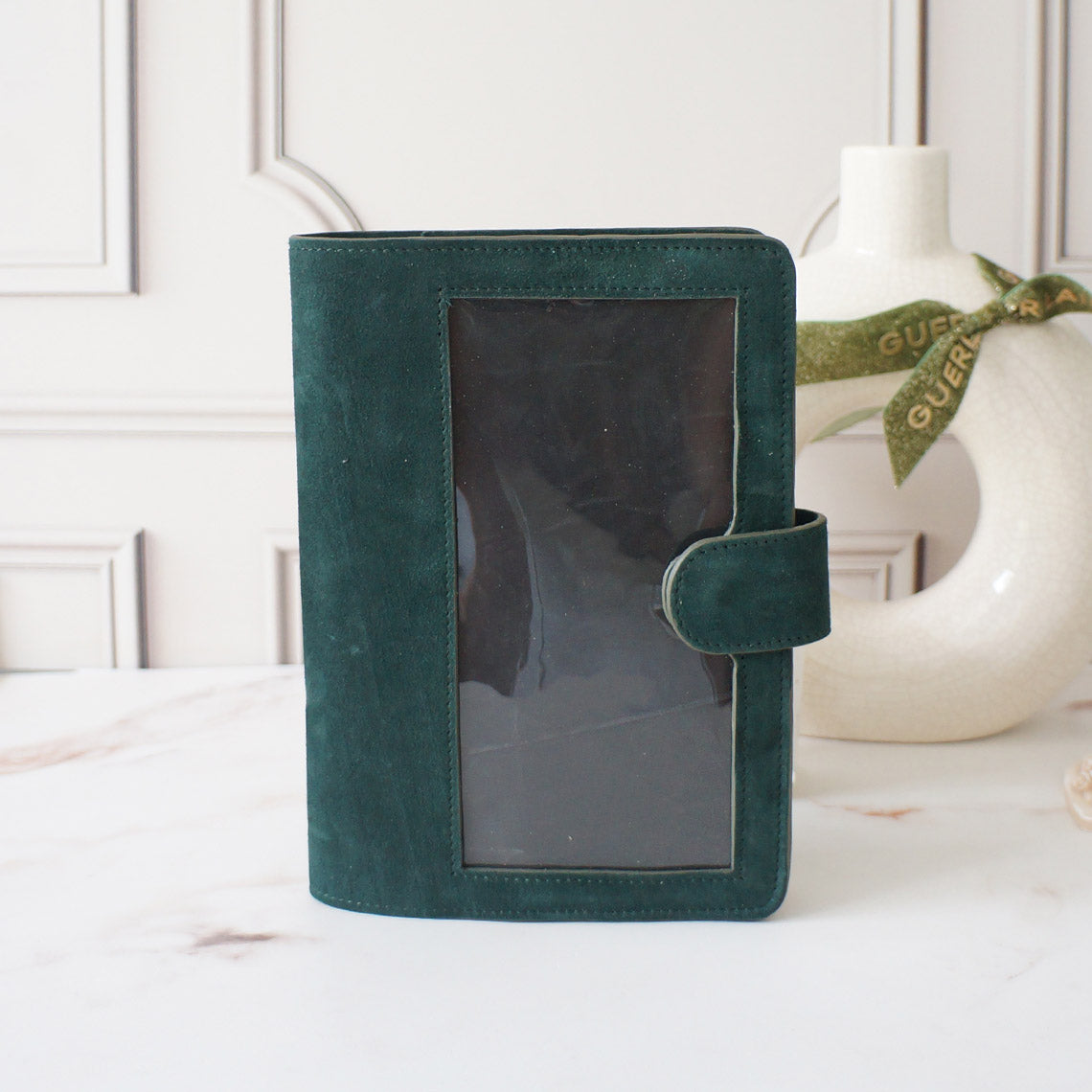 A5 Journal Cover with Clear Front - Suede Cypress