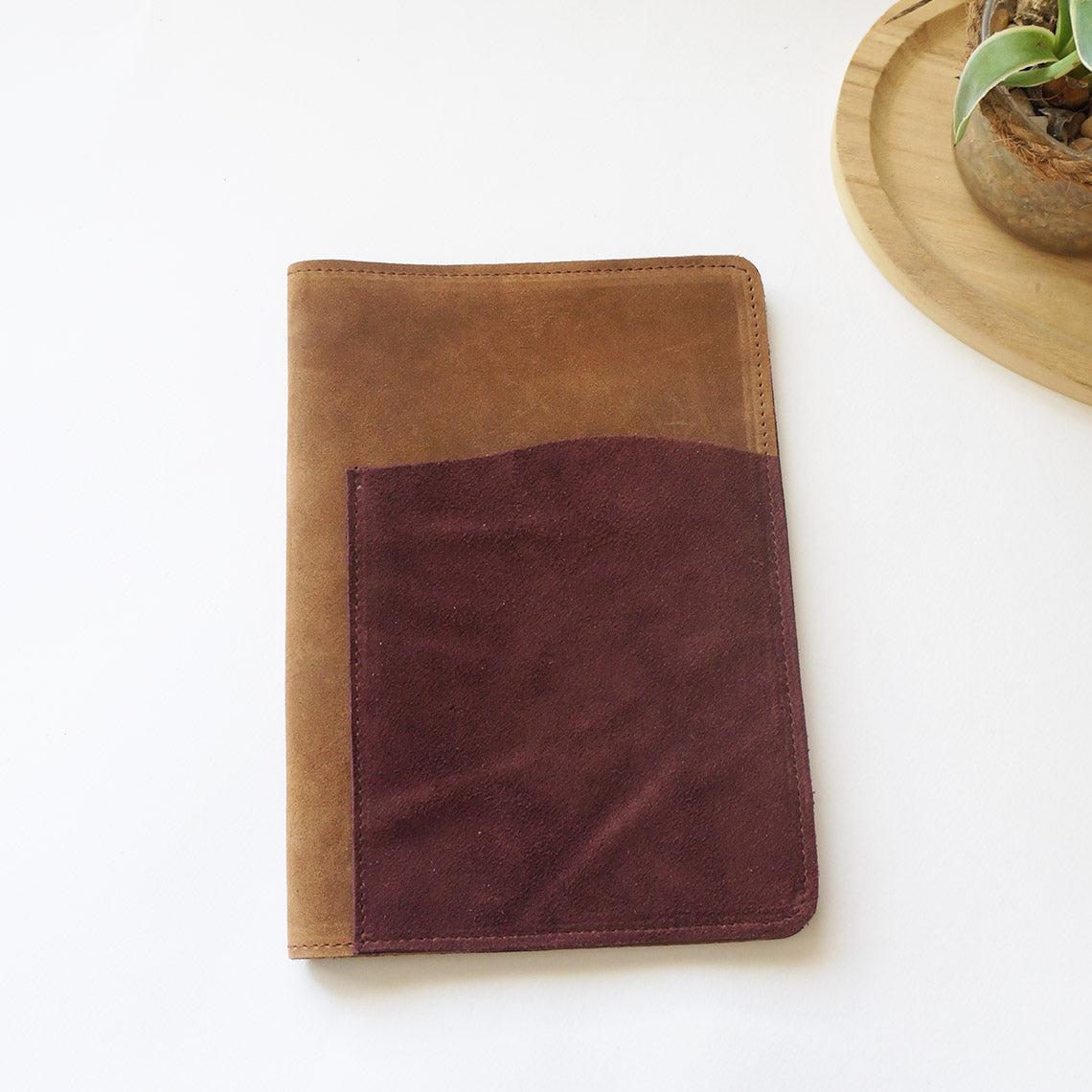A5 Rustic - Caramel & Plum Suede