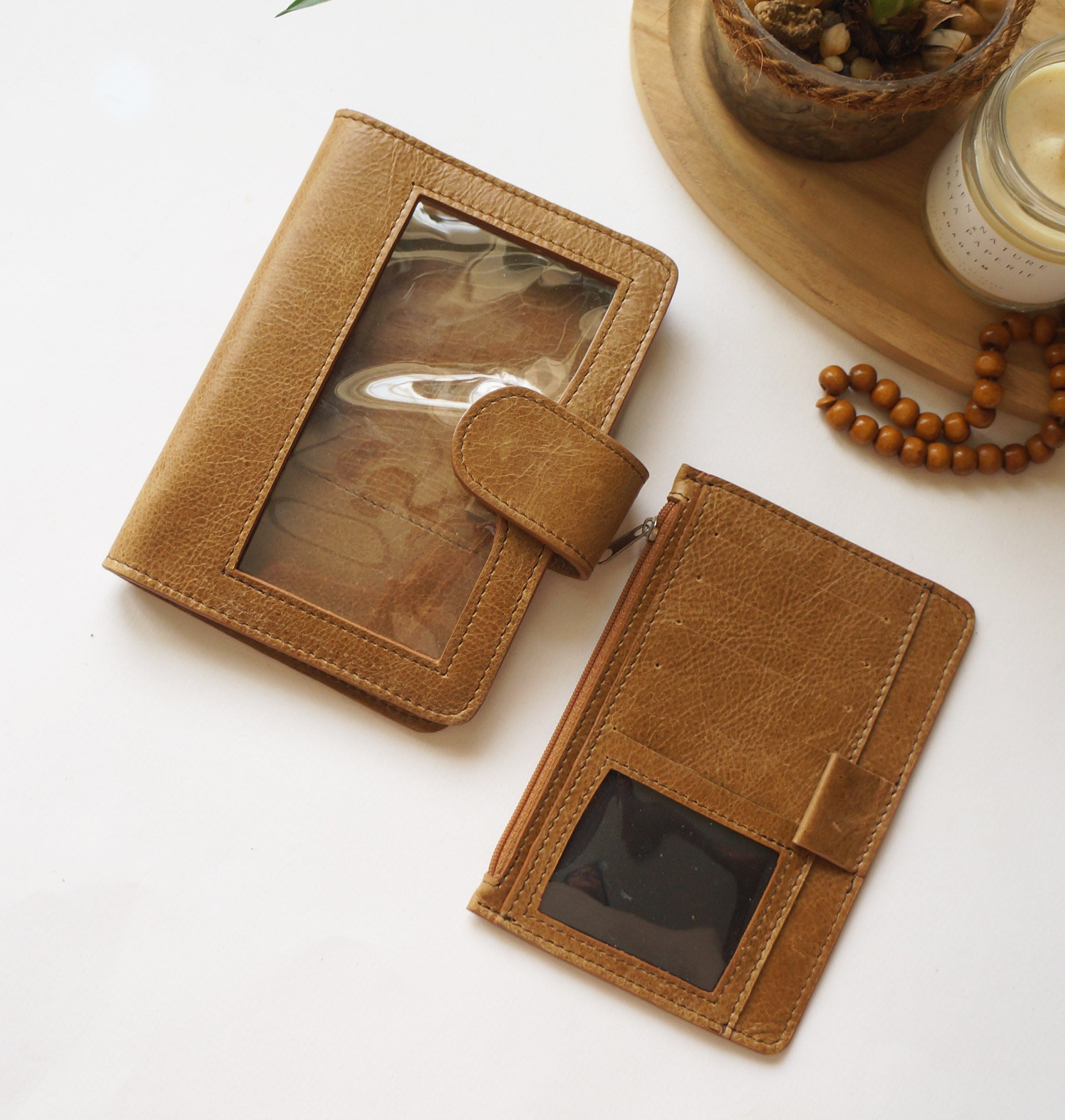 A6 Journal Cover with matching fly leaf - Almond