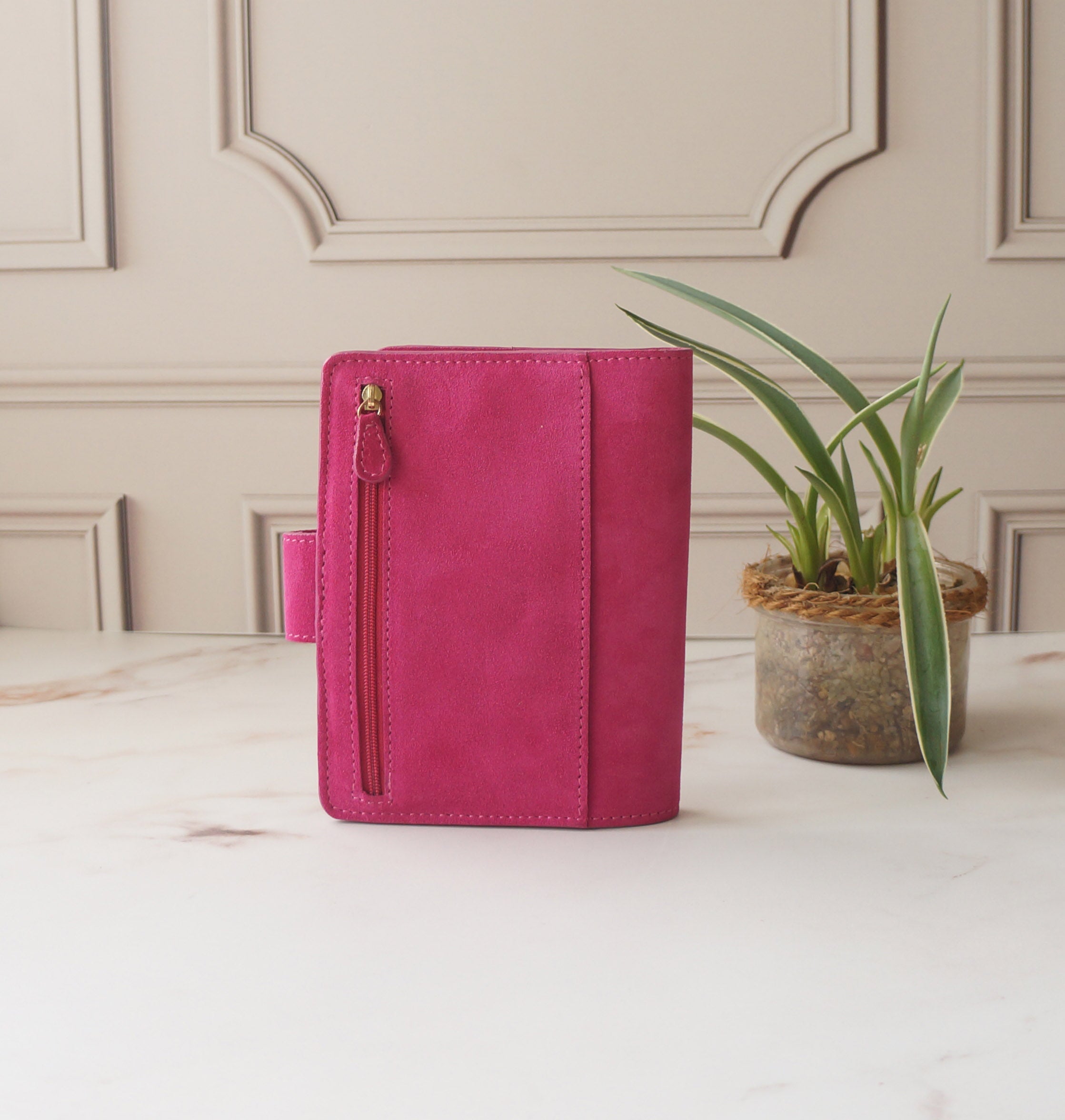 A6 Cover Clear Front - Suede Hibiscus