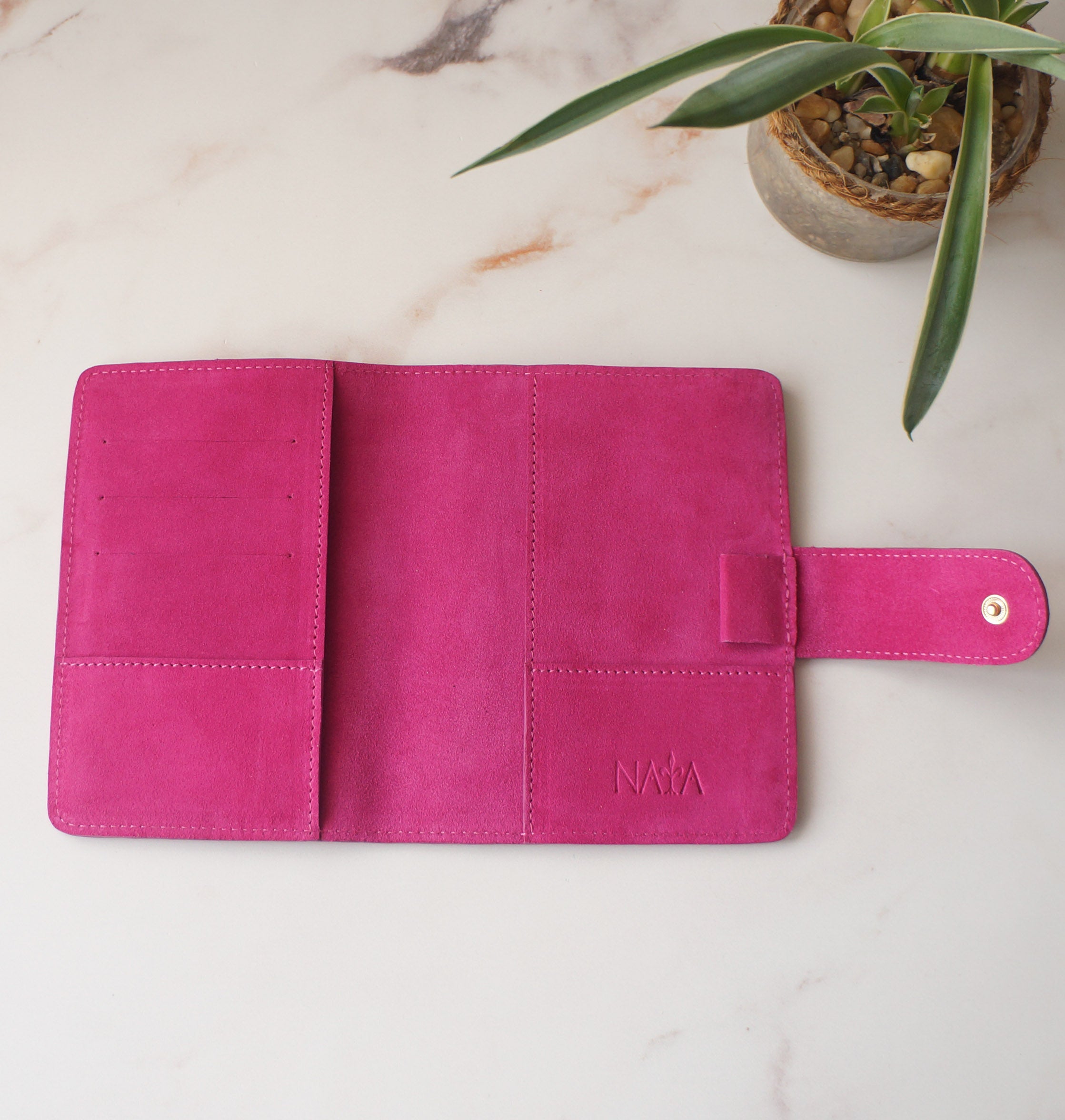 A6 Cover Clear Front - Suede Hibiscus