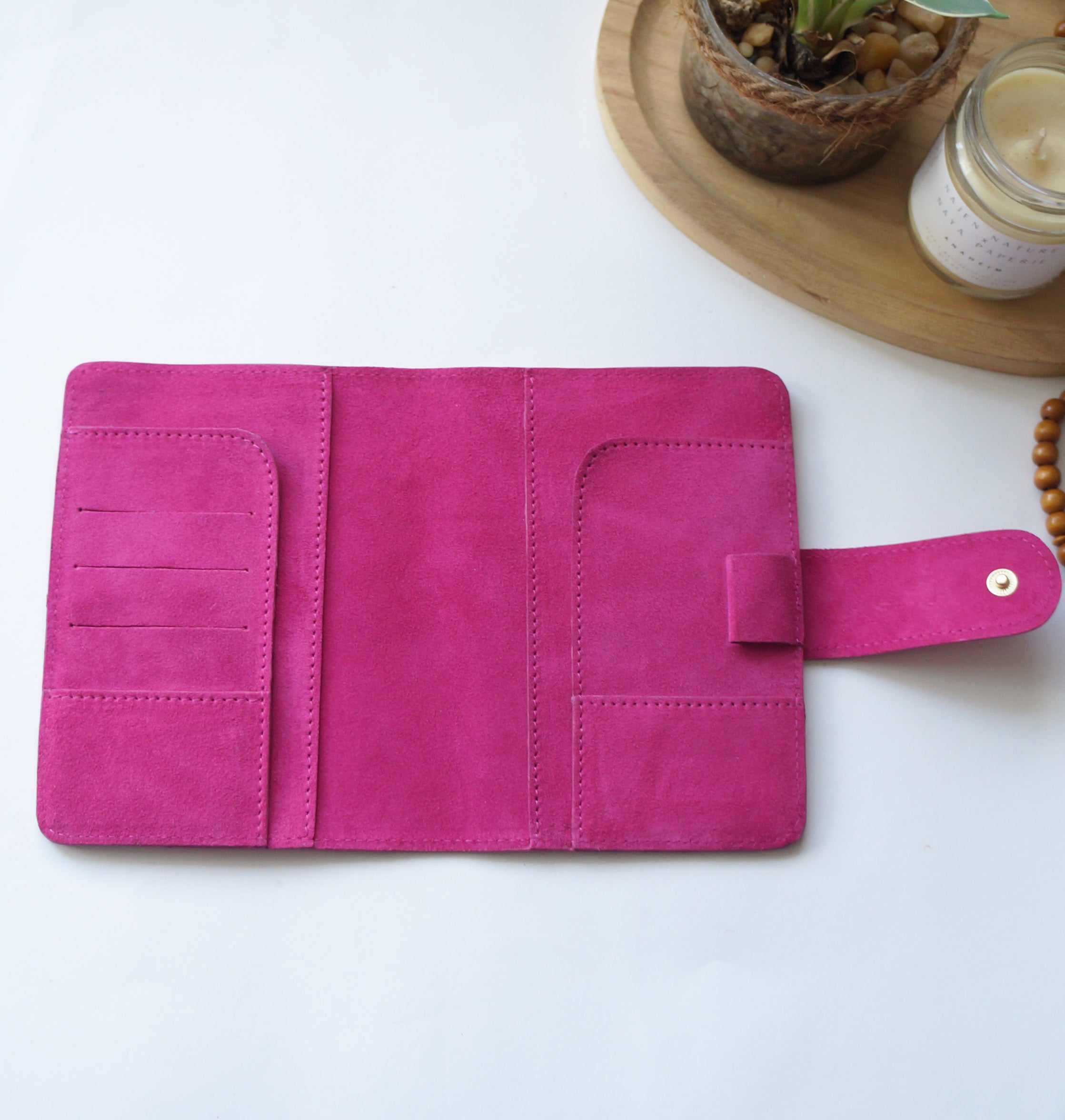 A6 Journal Cover - Suede Hibiscus