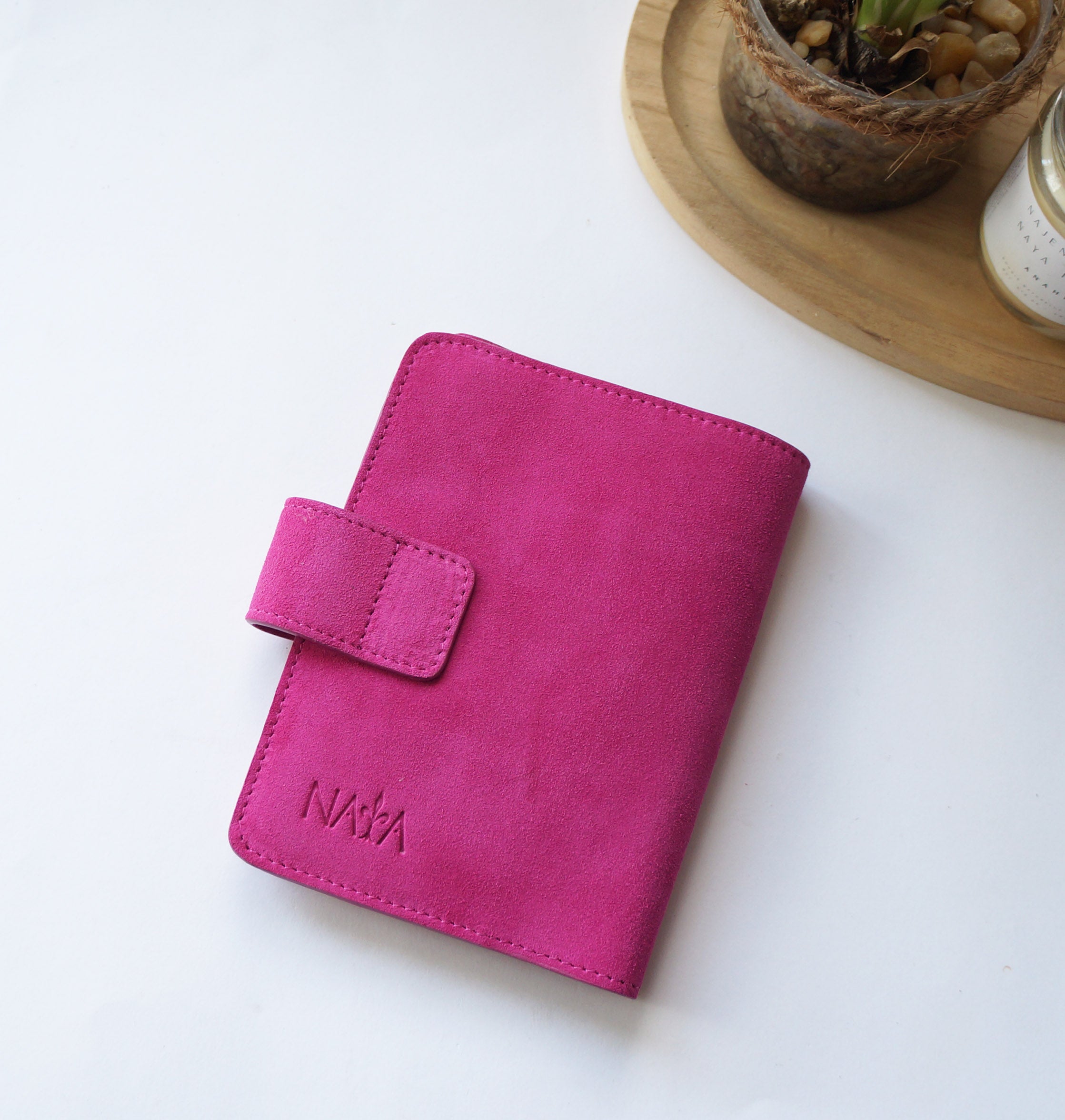 A6 Journal Cover - Suede Hibiscus