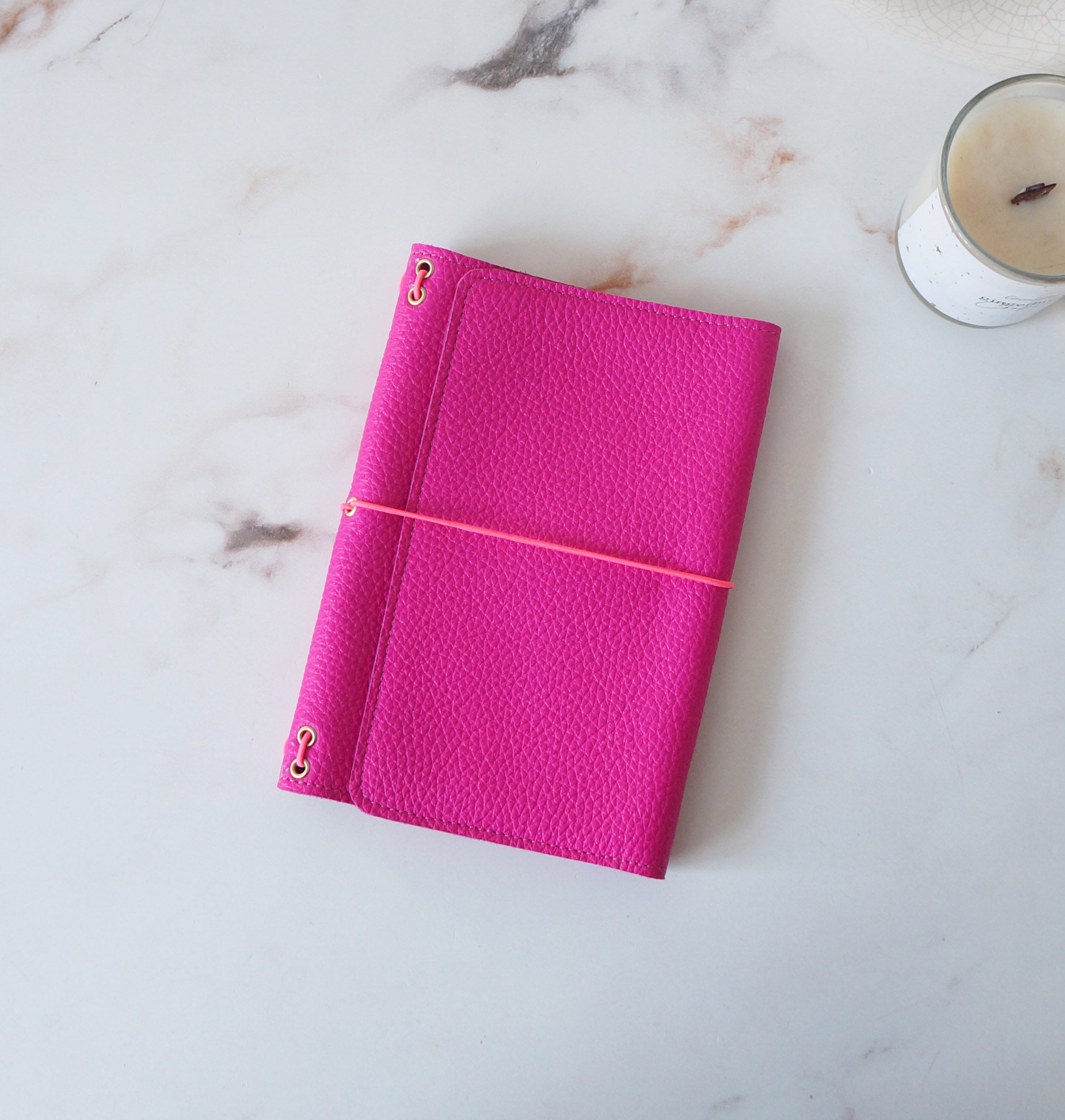 B6 Trifold Epure - Hot Pink