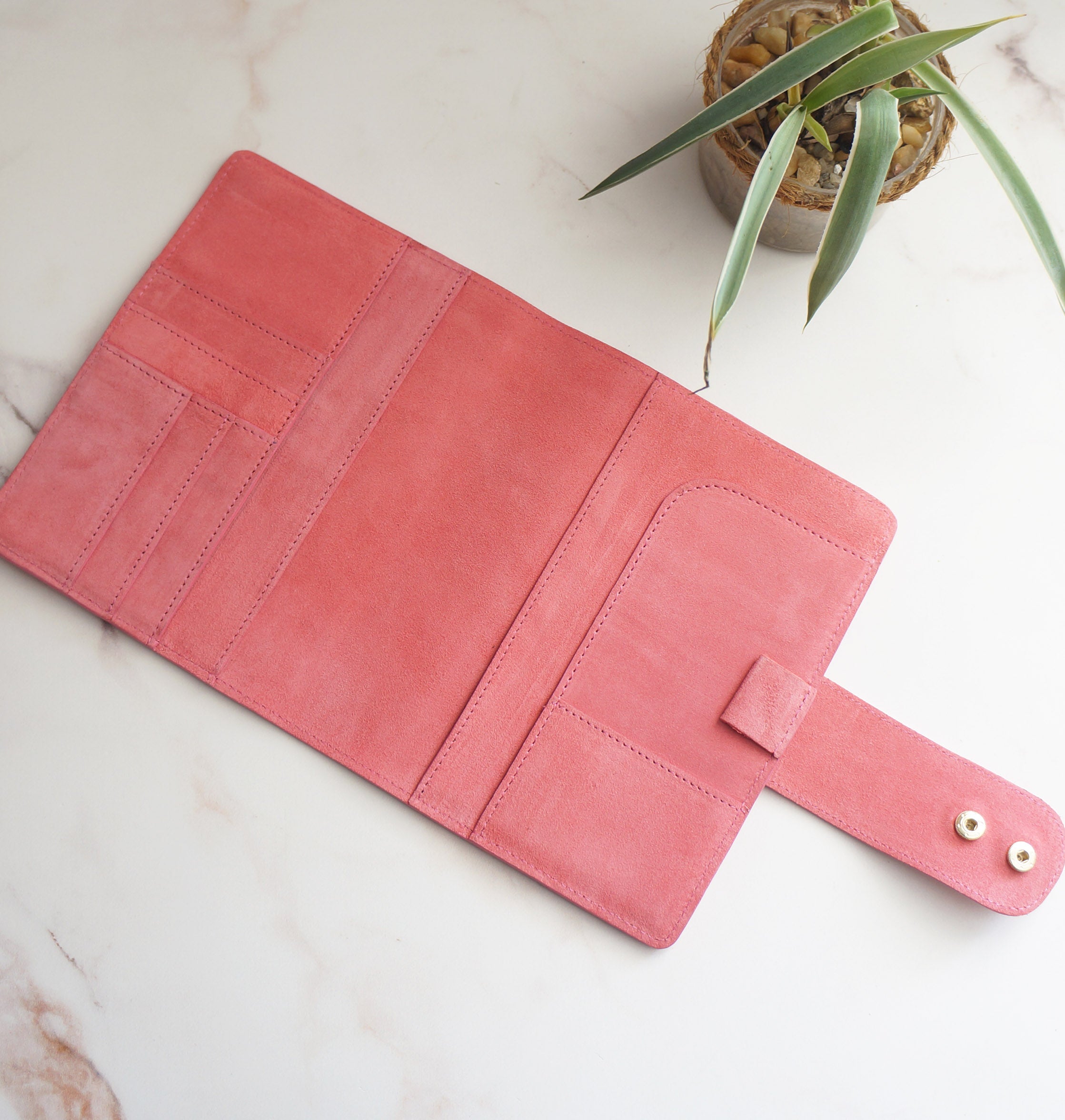 B6 Wide Journal Cover - Suede Flamingo