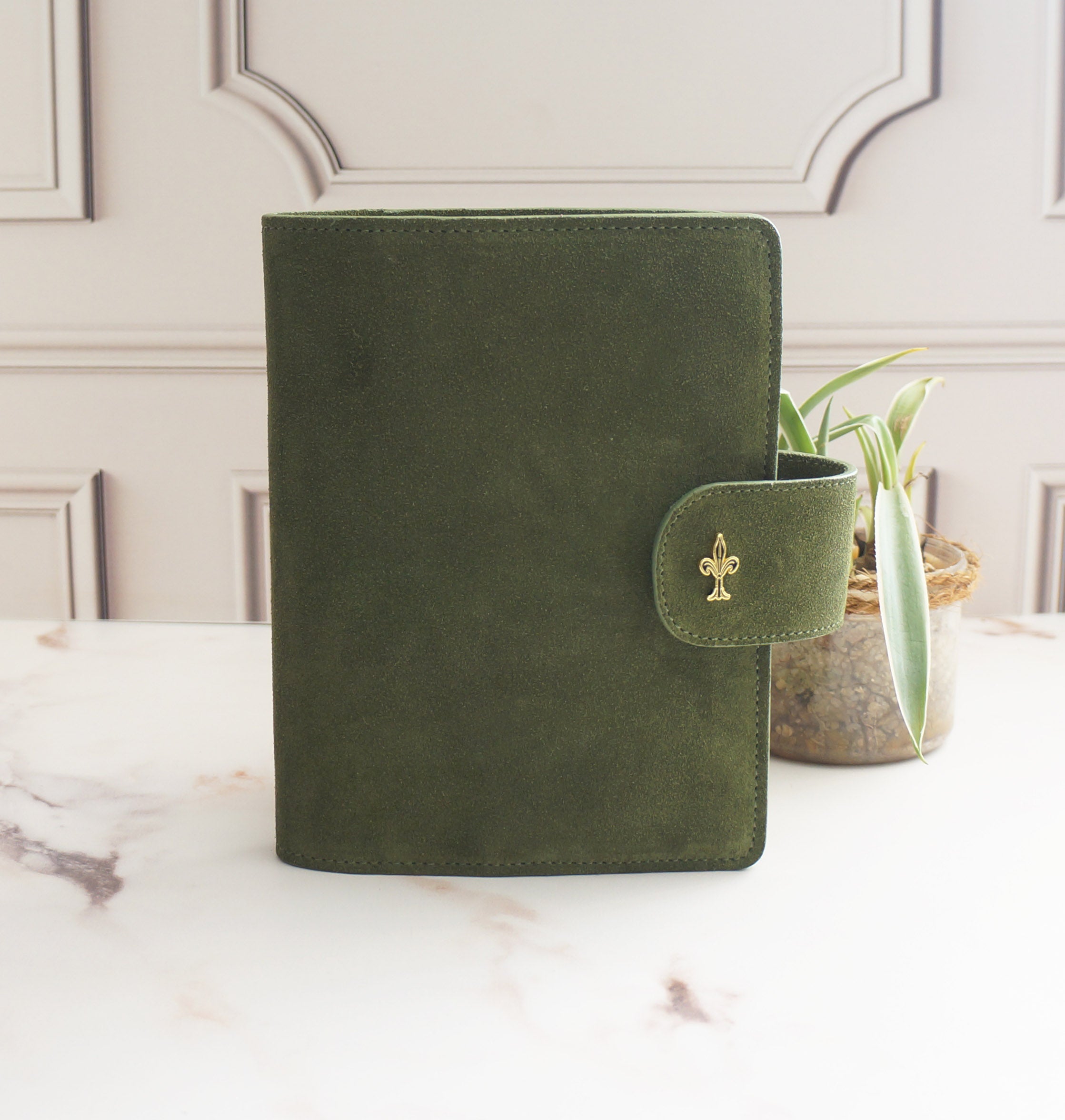 B6 Wide Journal Cover - Suede Matcha