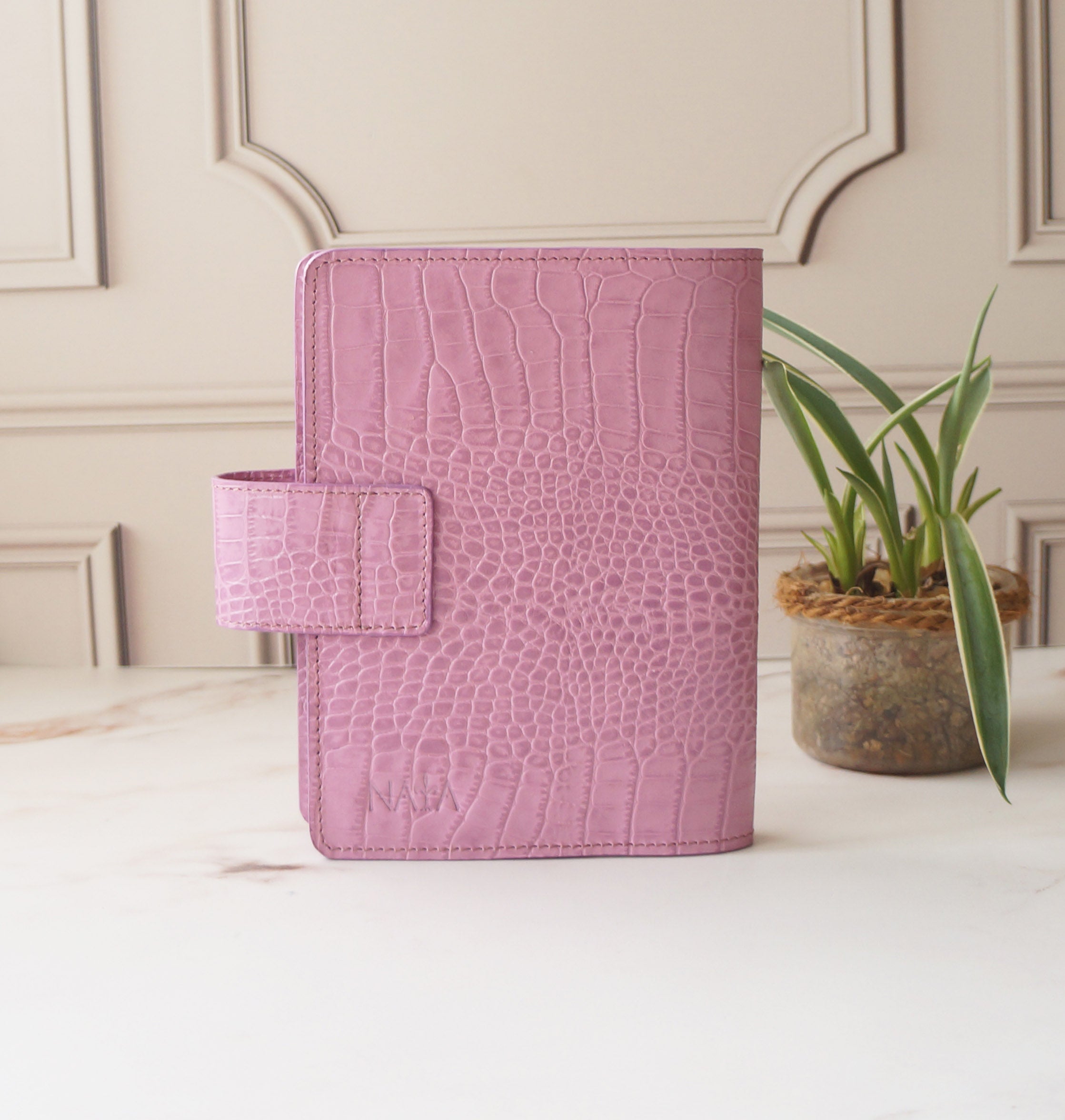 B6 Wide Journal Cover - Pink Croc