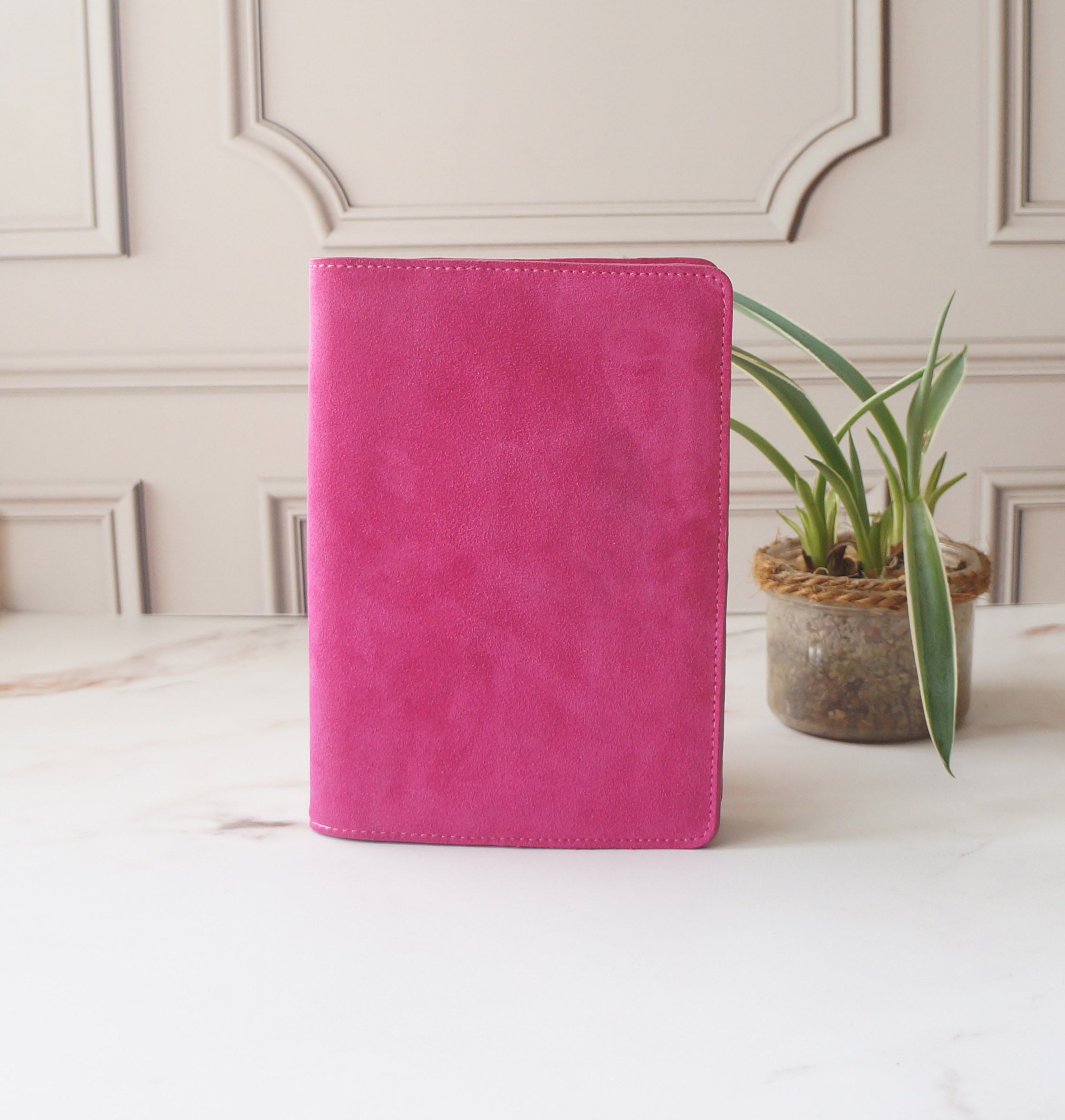 B6 Journal Cover - Suede Hibiscus