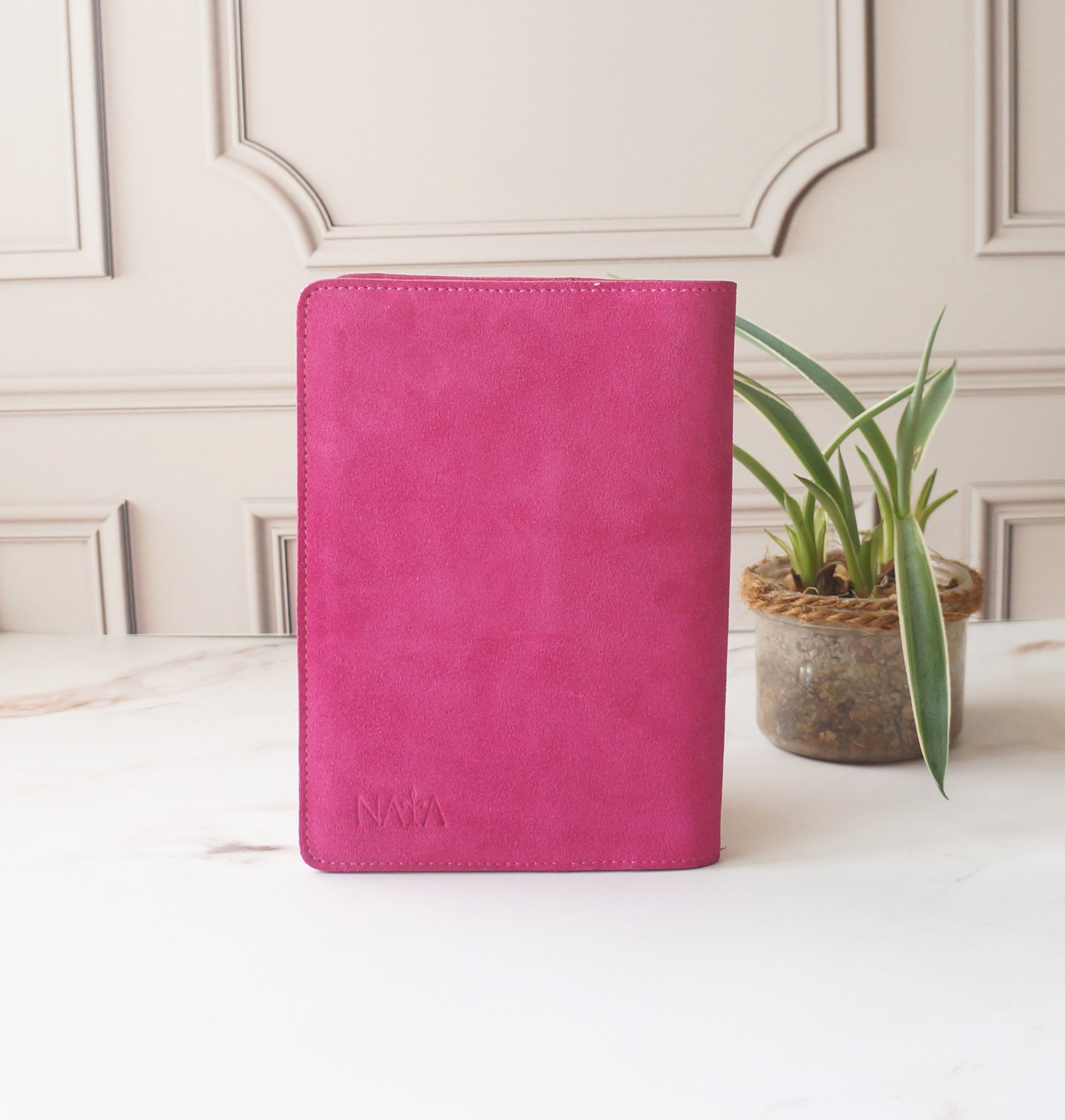 B6 Journal Cover - Suede Hibiscus