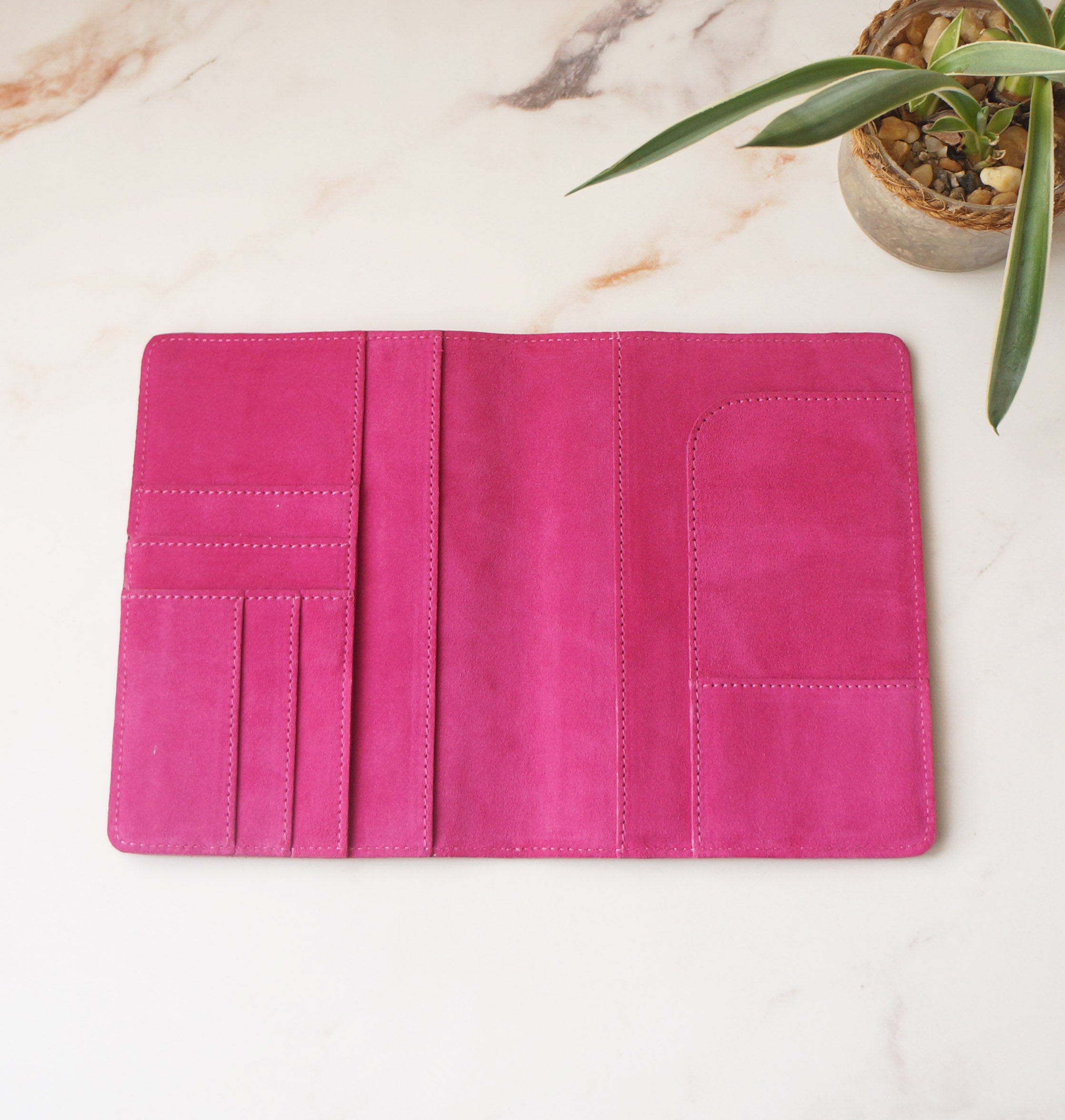B6 Journal Cover - Suede Hibiscus
