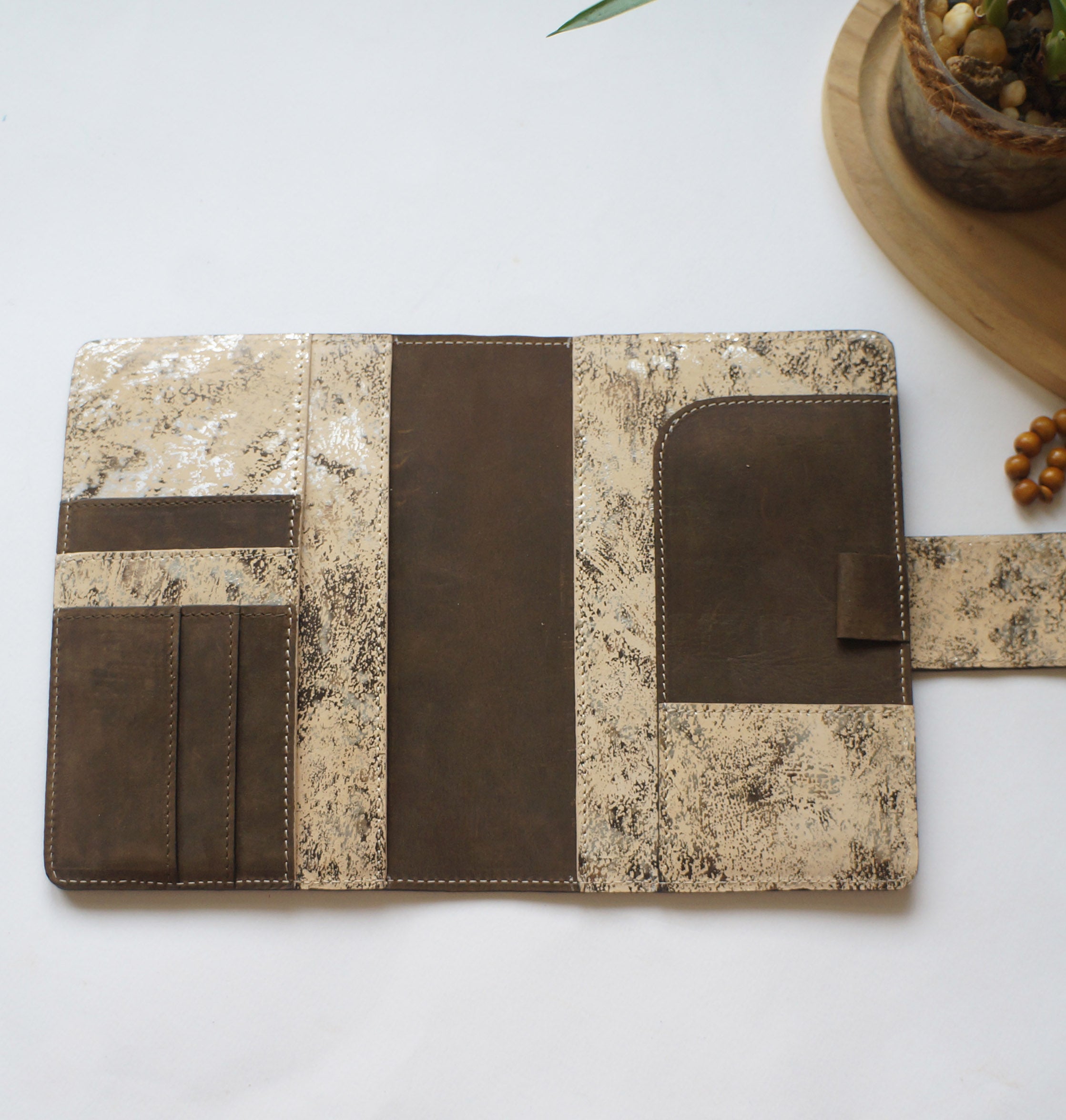 B6 Journal Cover - Teddy/Marble Splash