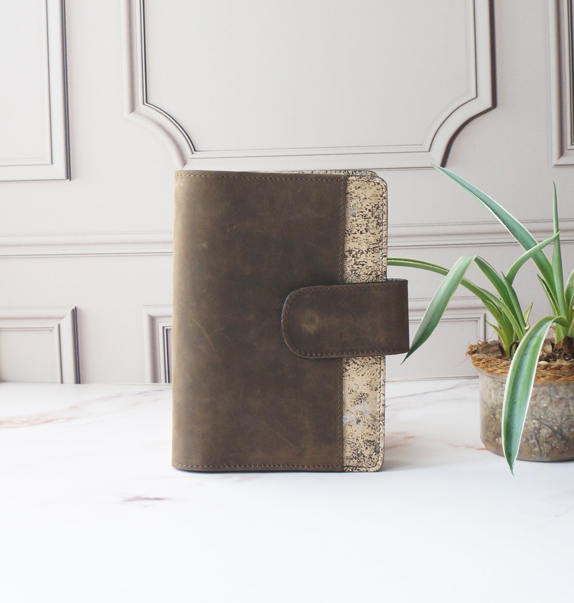 B6 Journal Cover - Teddy/Marble Splash