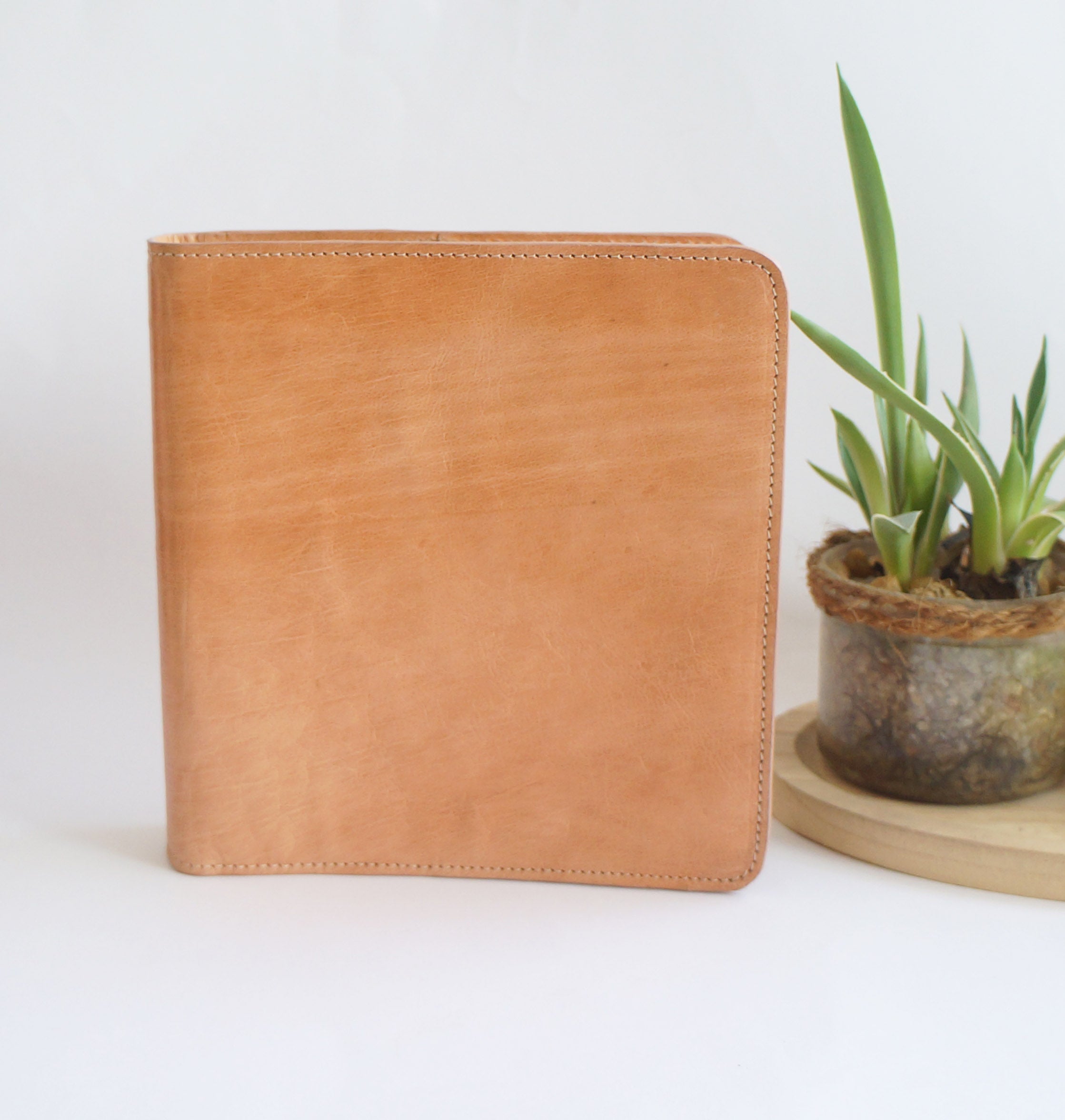 B6 Wide Ring Binder - Undyed Sheep