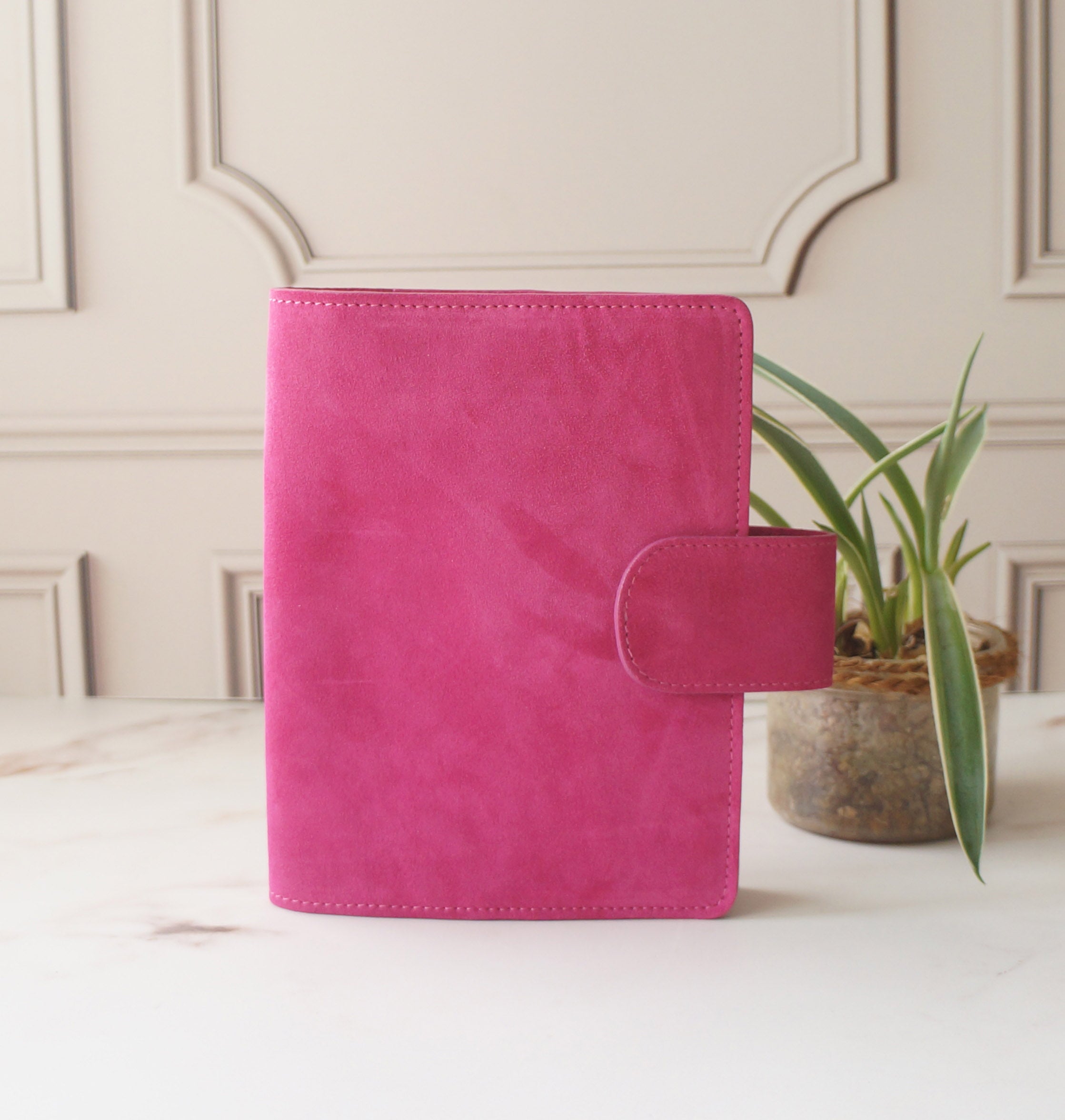 B6 Wide Journal Cover - Suede Hibiscus