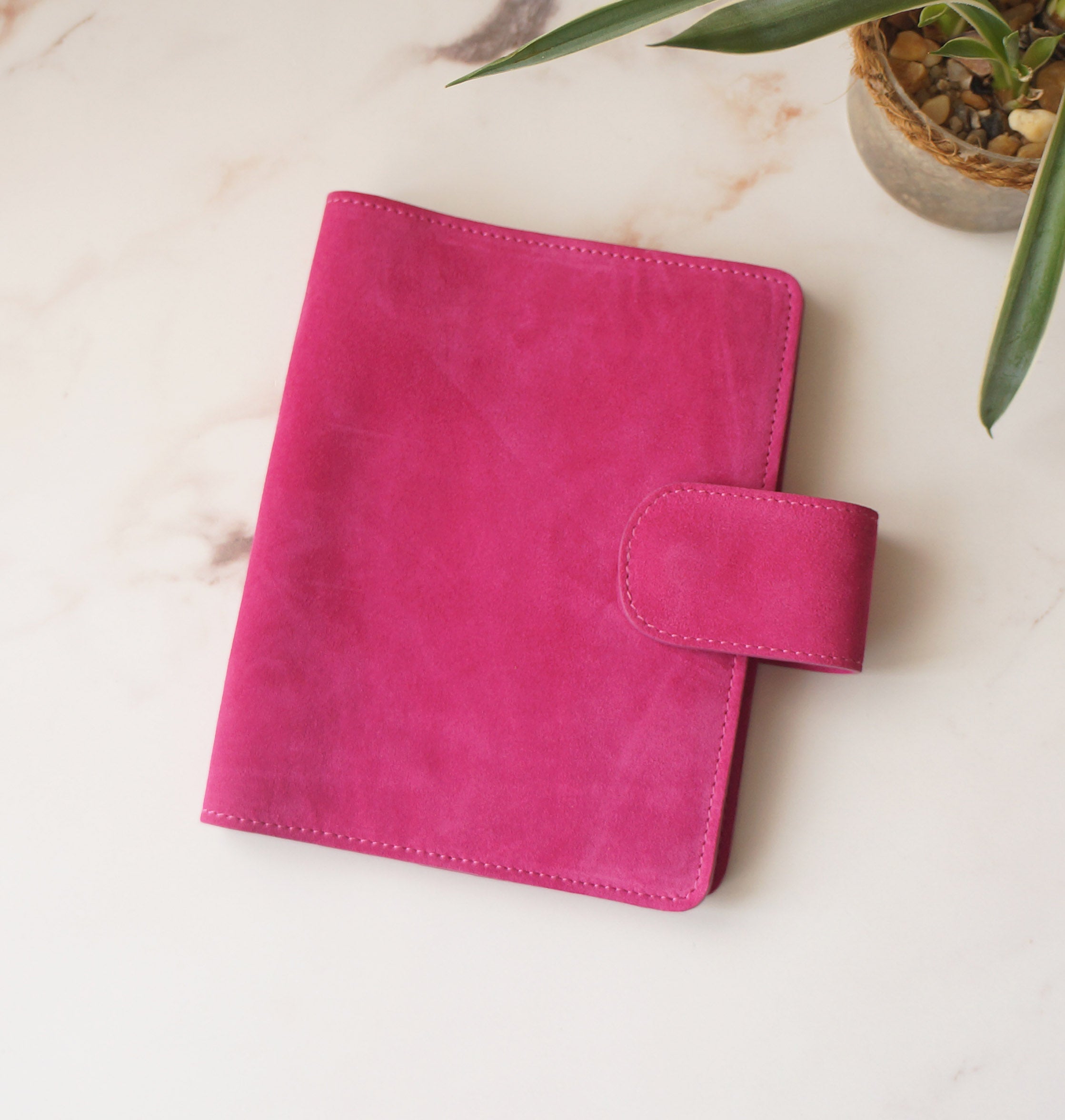 B6 Wide Journal Cover - Suede Hibiscus