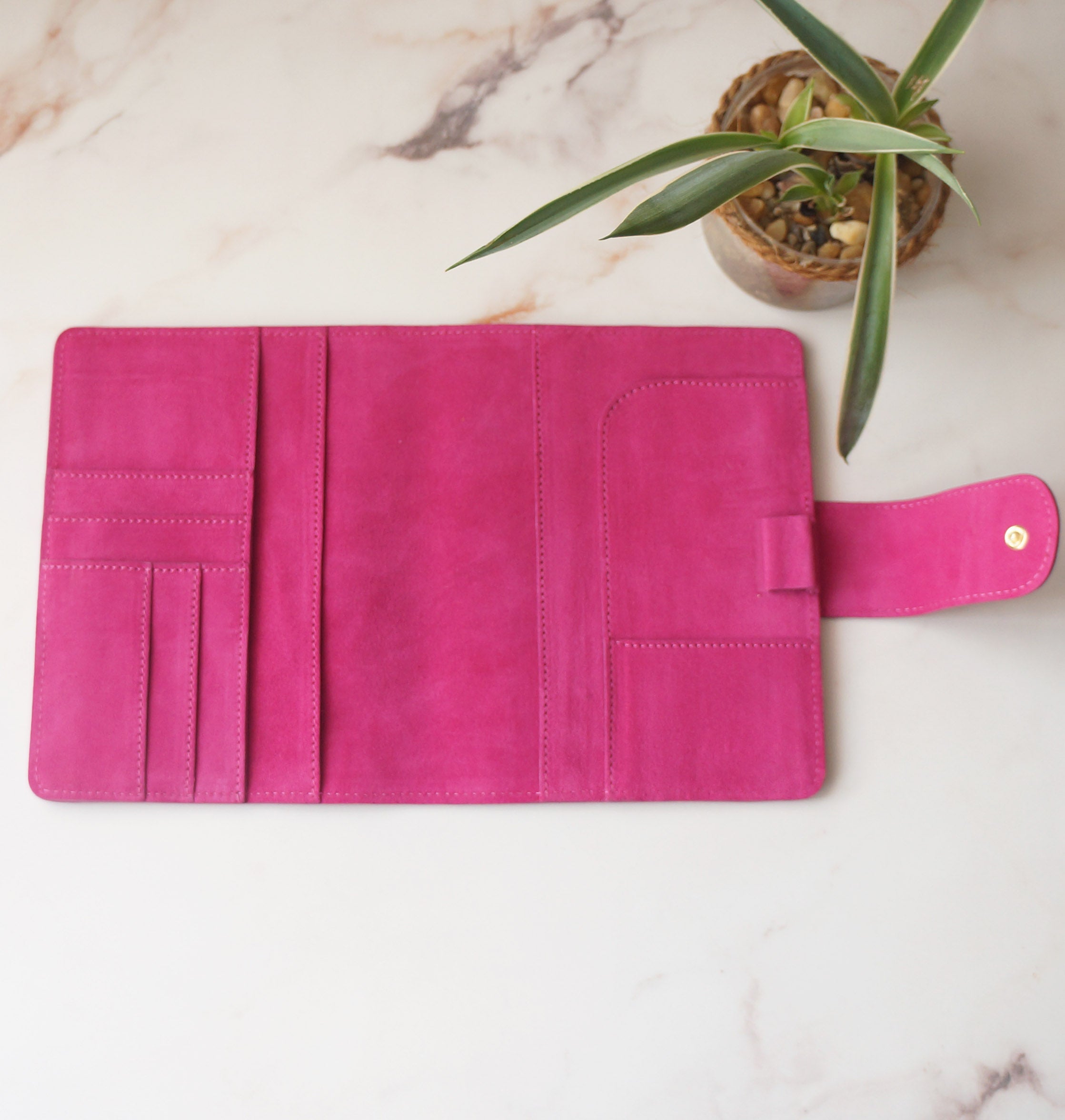 B6 Wide Journal Cover - Suede Hibiscus