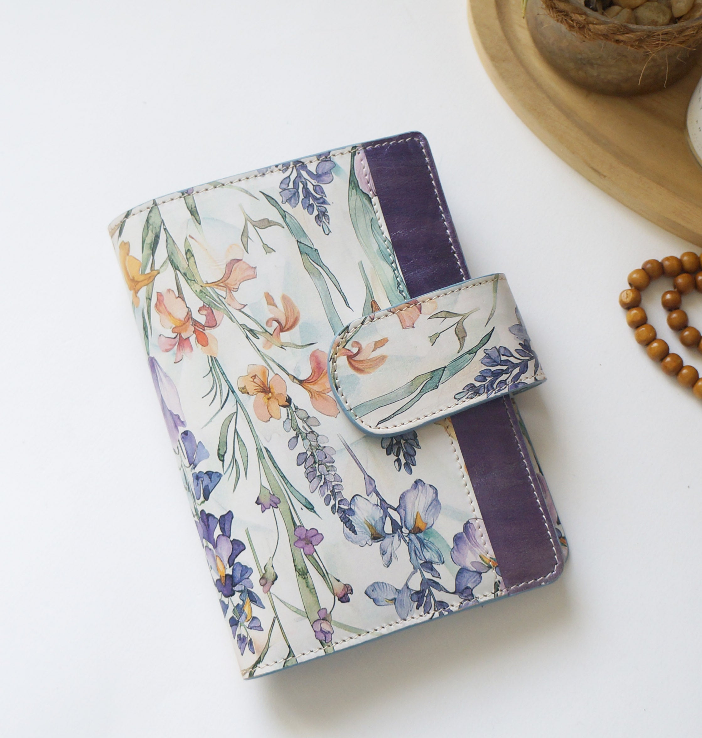 B6 Journal Cover - Wild Flower/Sparkly Purple