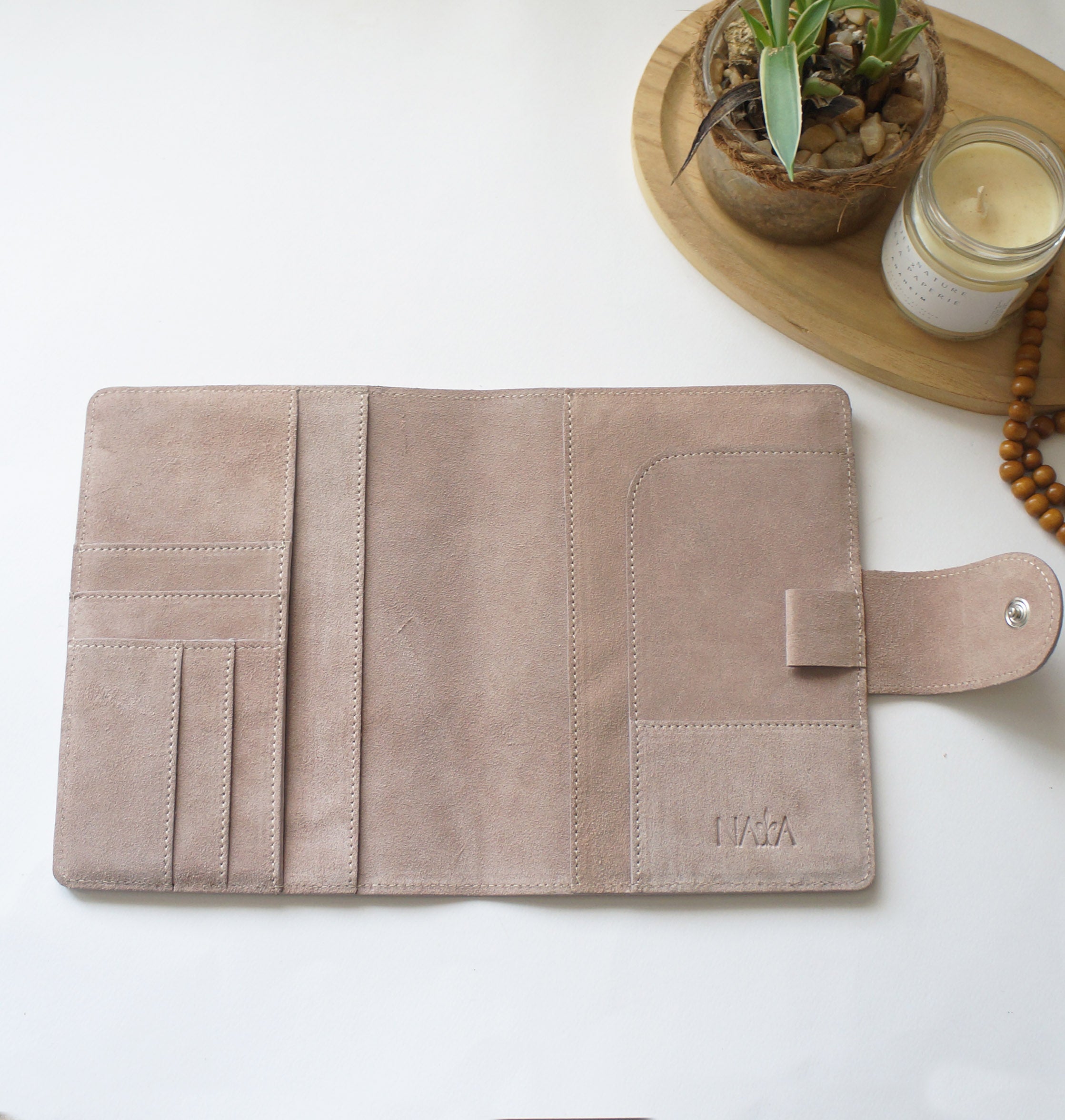 B6 cover for chunky notebooks - Suede Mauve