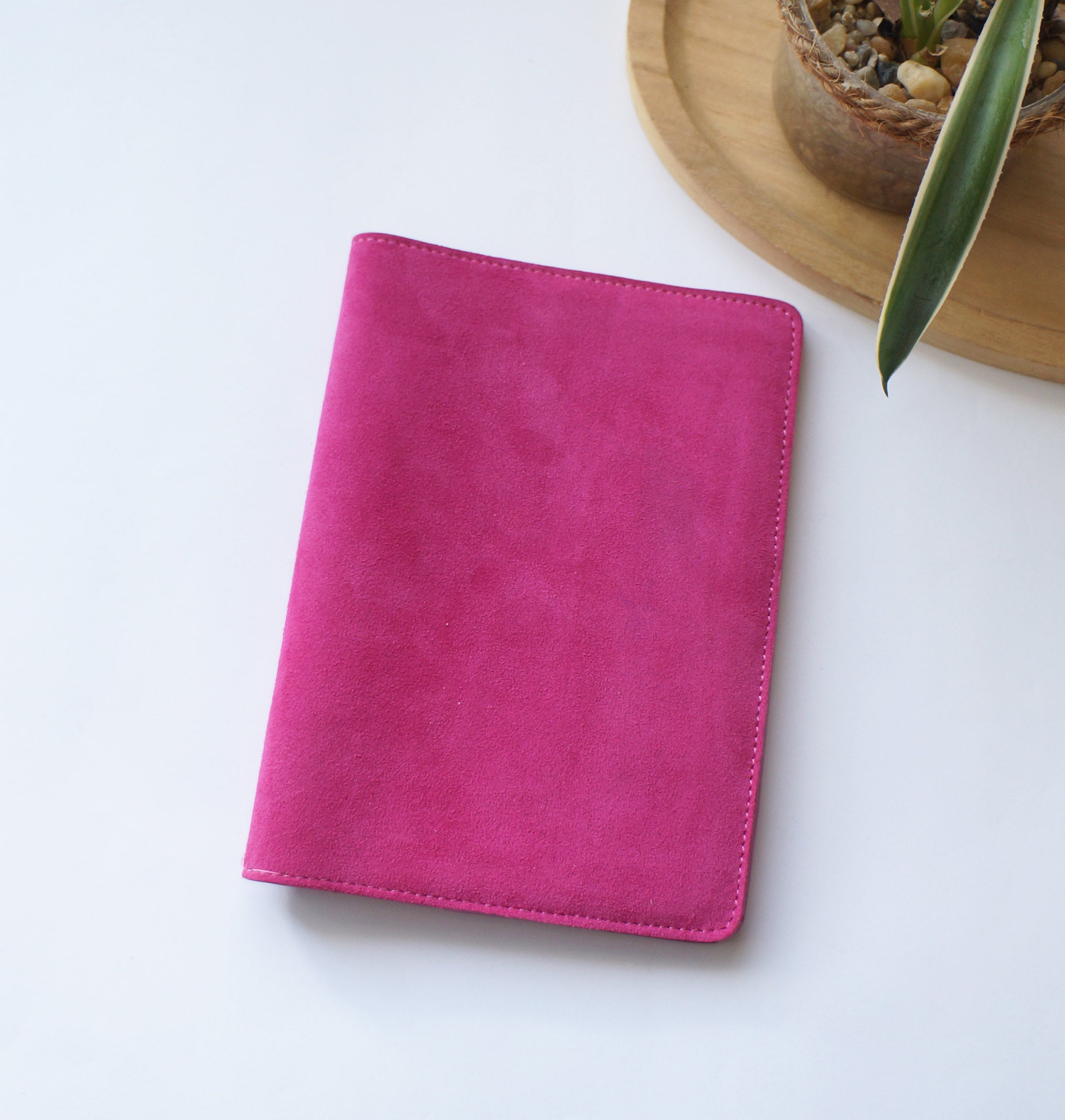 B6 Journal Cover - Suede Hibiscus