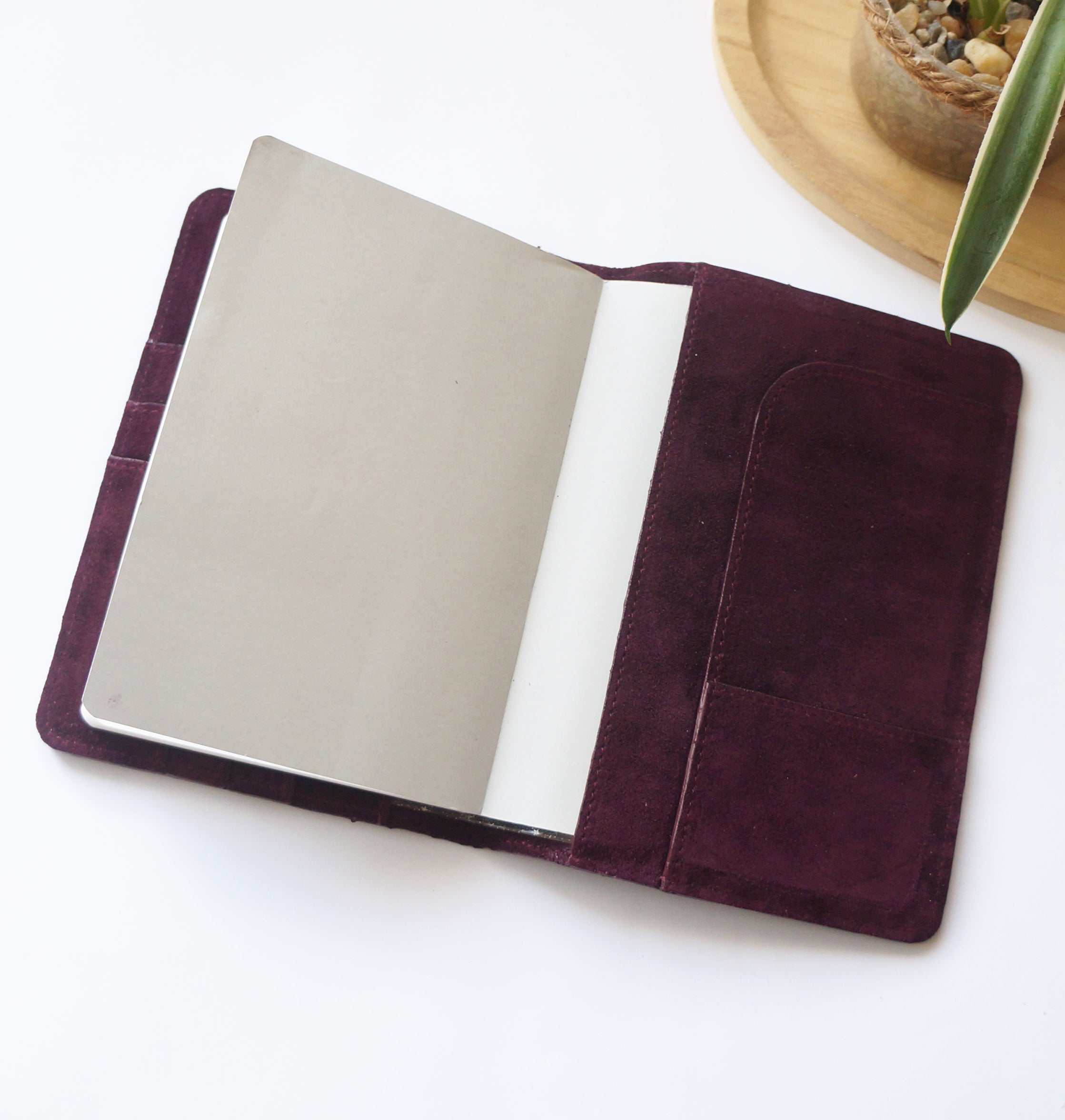 B6 Journal Cover - Suede Scarlet