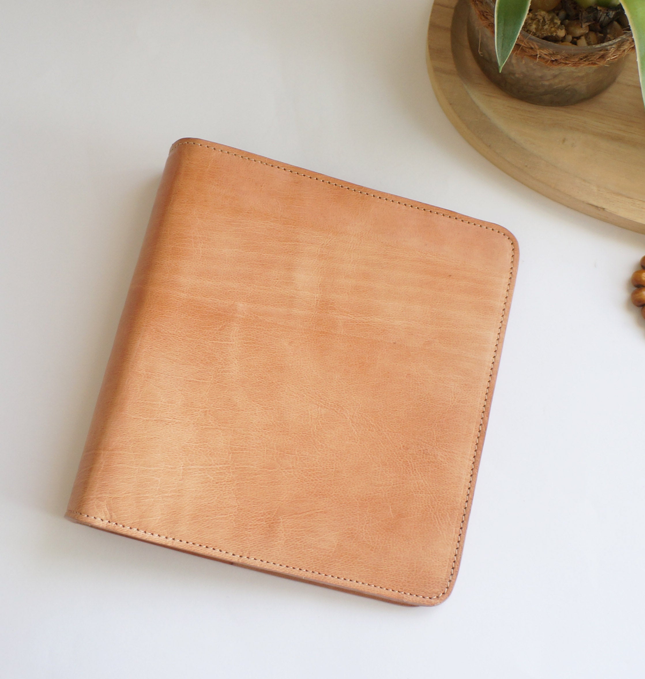 B6 Wide Ring Binder - Undyed Sheep