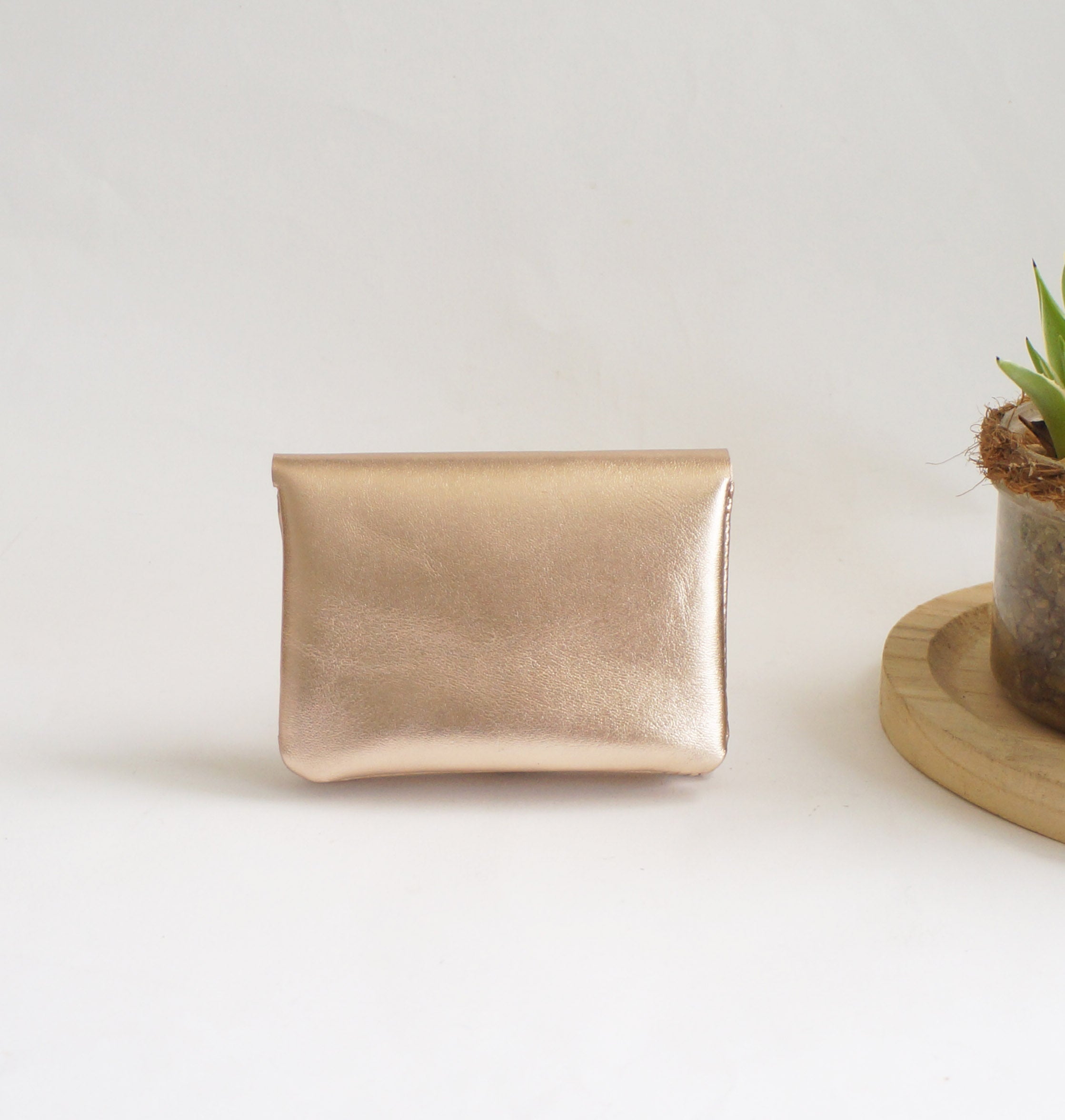 Coin Purse - Rose Gold leather