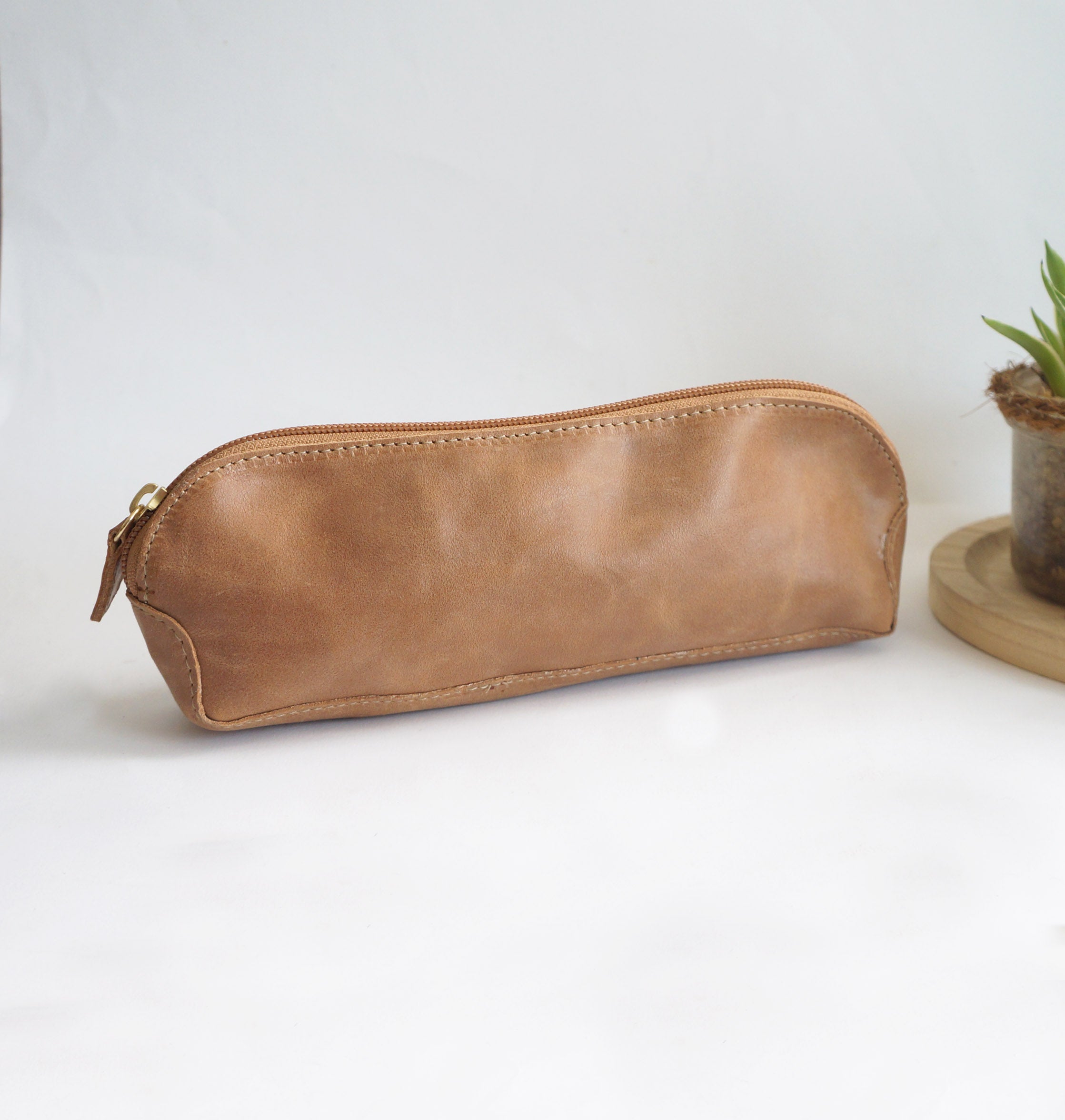 Pen Case - Chai leather