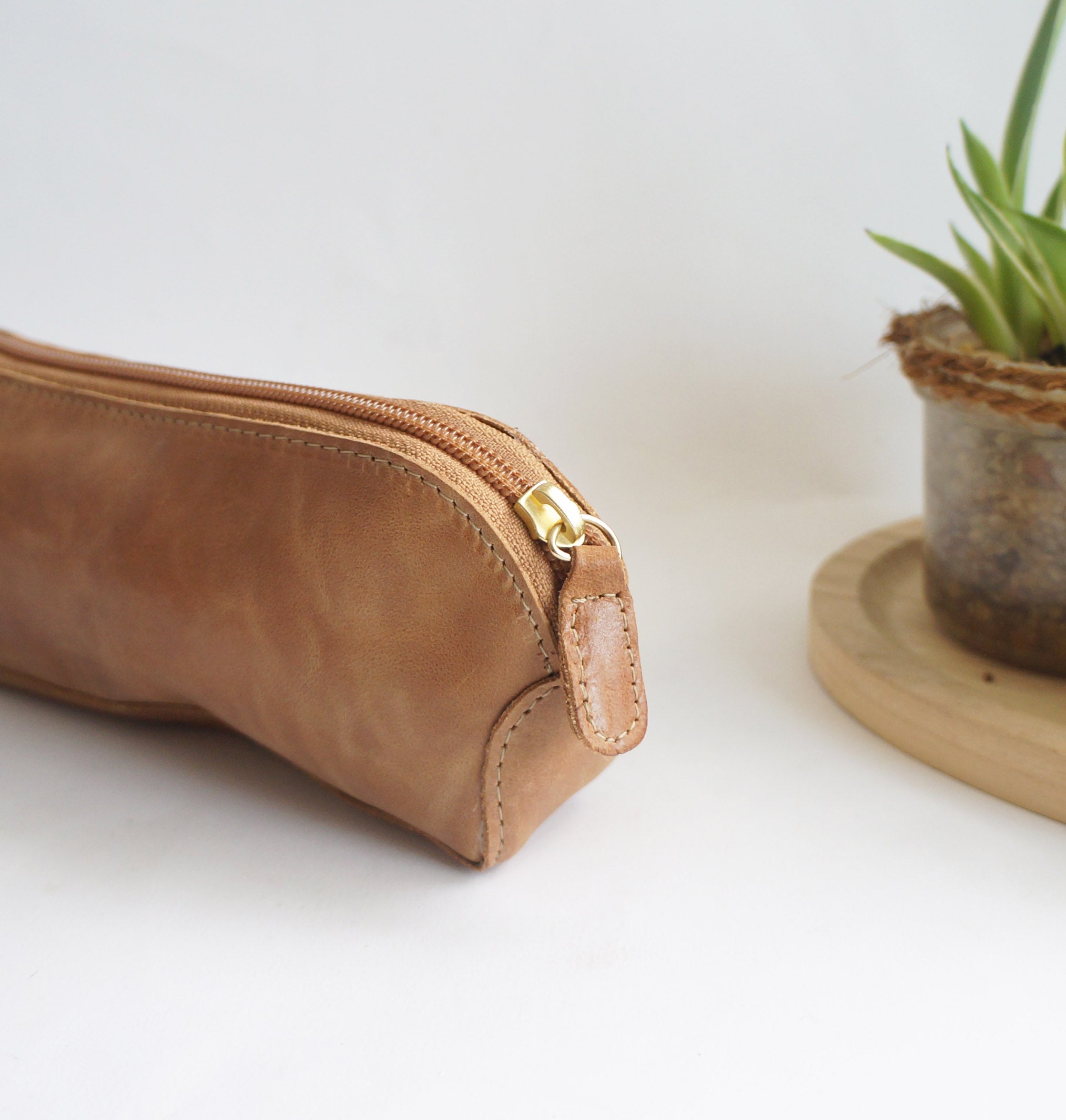 Pen Case - Chai leather