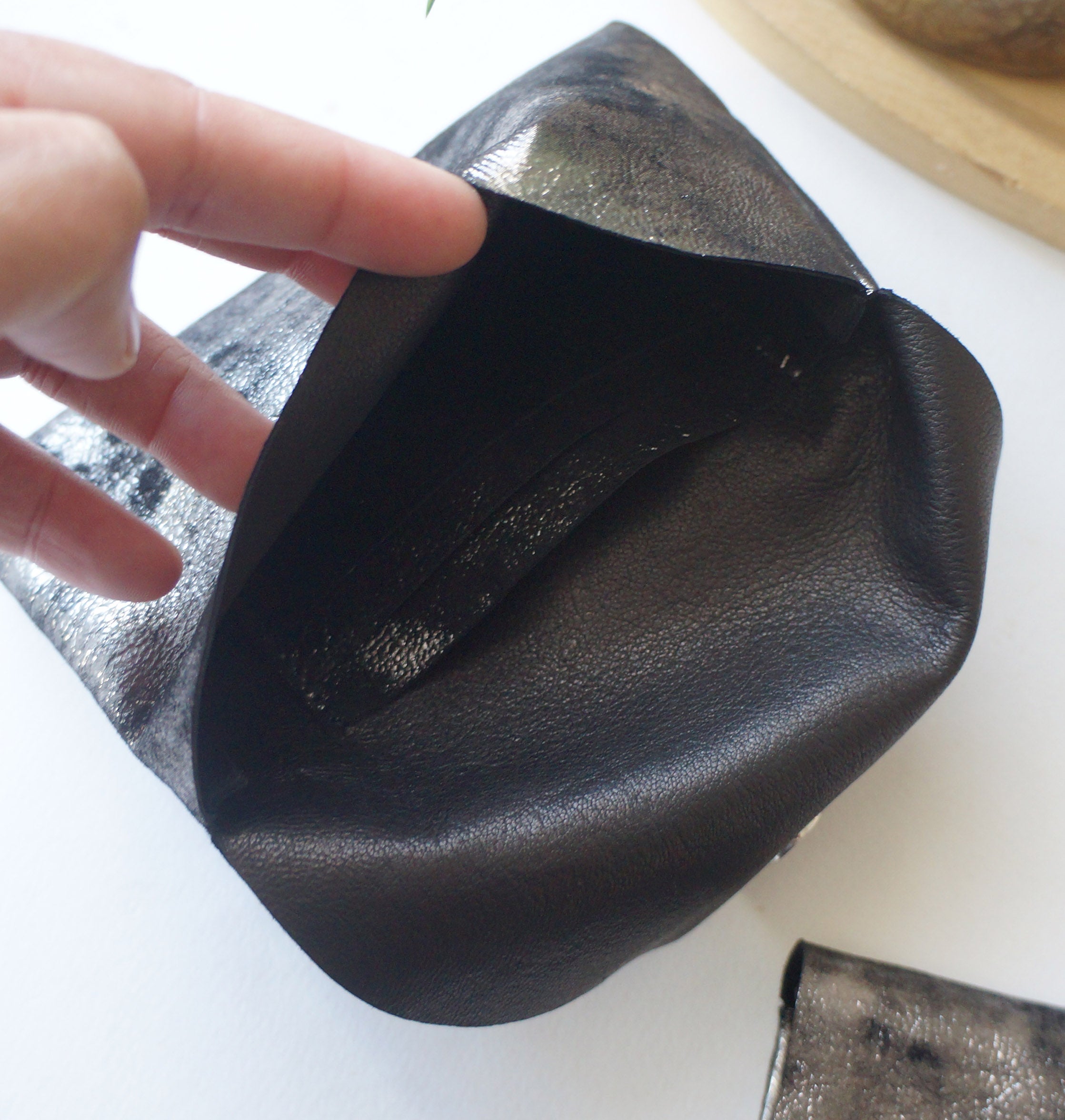 Silver Marble Leather Essentials Set – Pack of 3