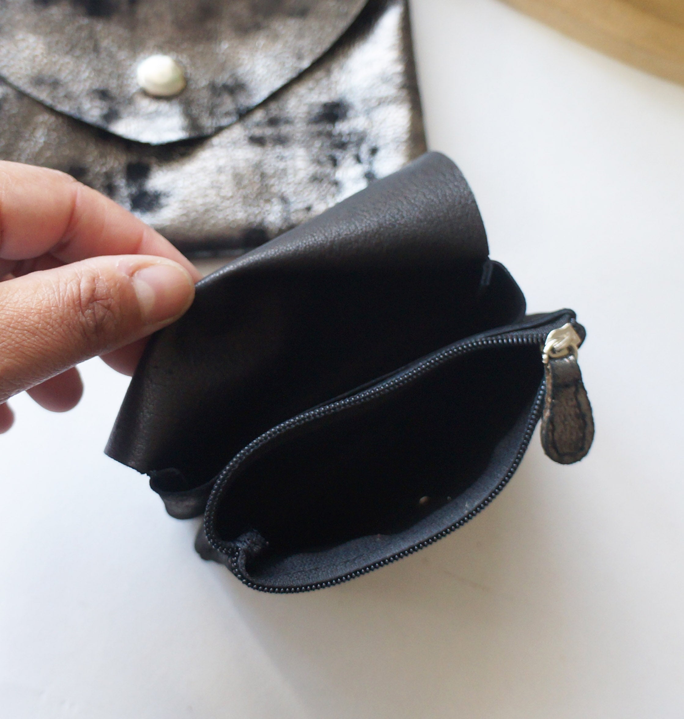 Silver Marble Leather Essentials Set – Pack of 3