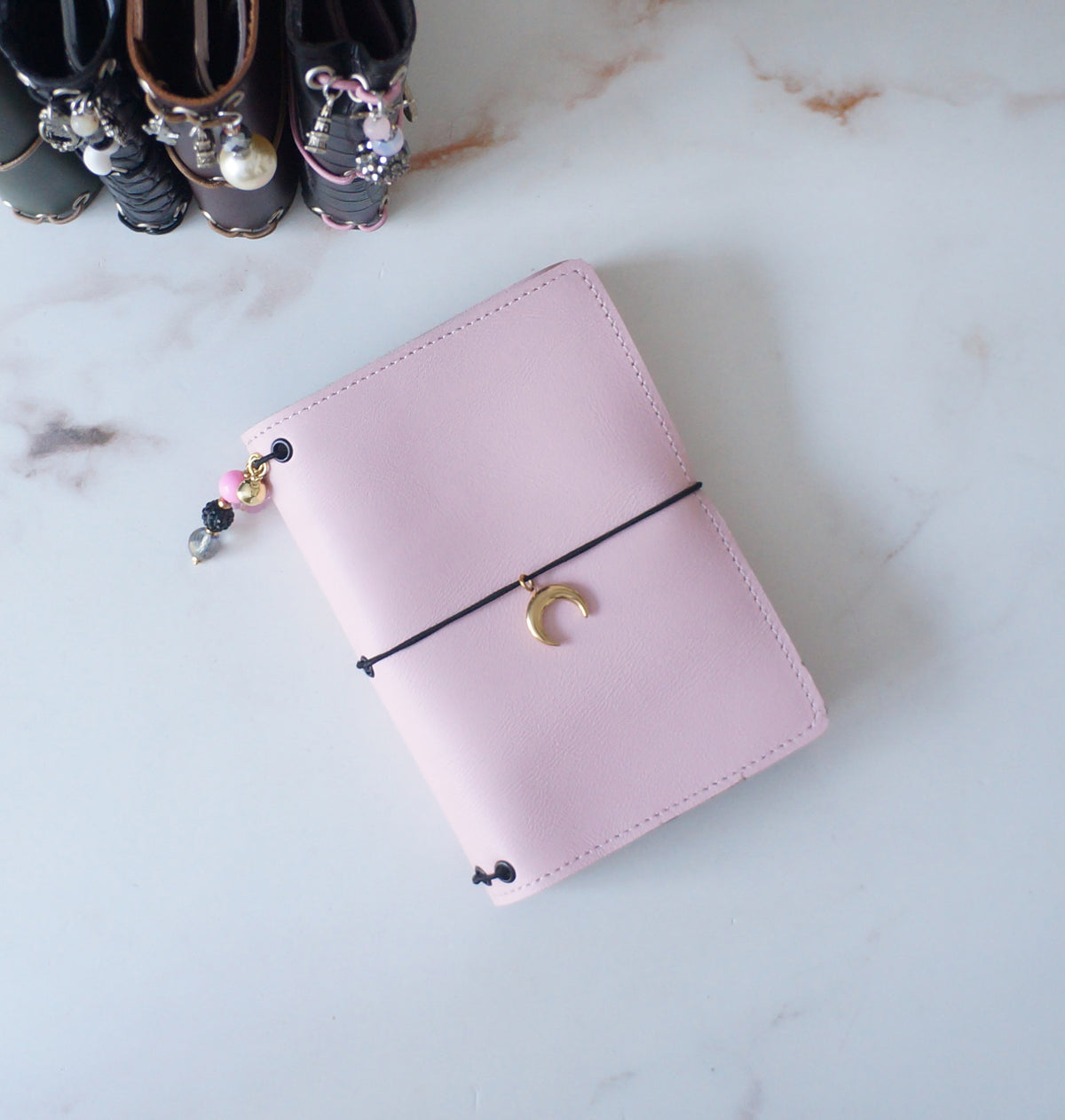 Trifold Pocket size set - Pink & Black