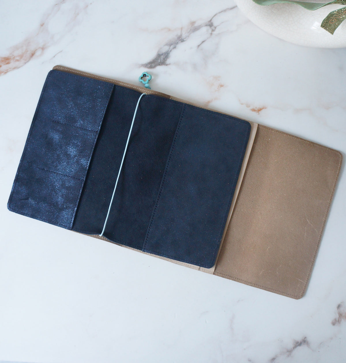 Trifold A5 size set - Velvet Cotton & Sparkly Blue