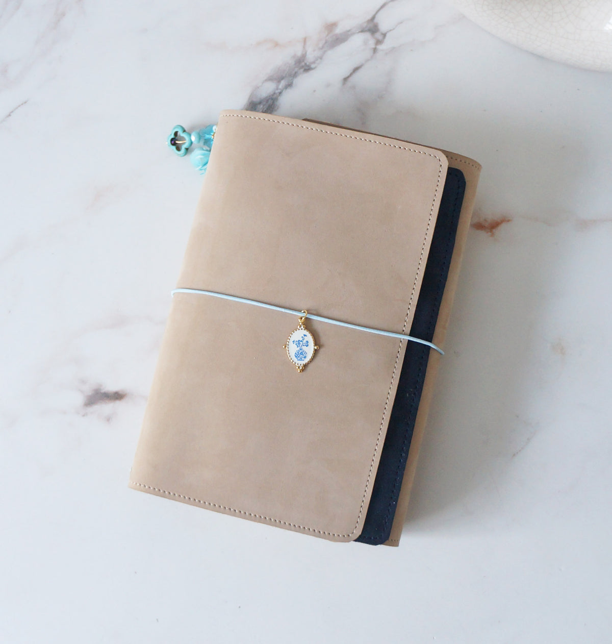 Trifold A5 size set - Velvet Cotton & Sparkly Blue