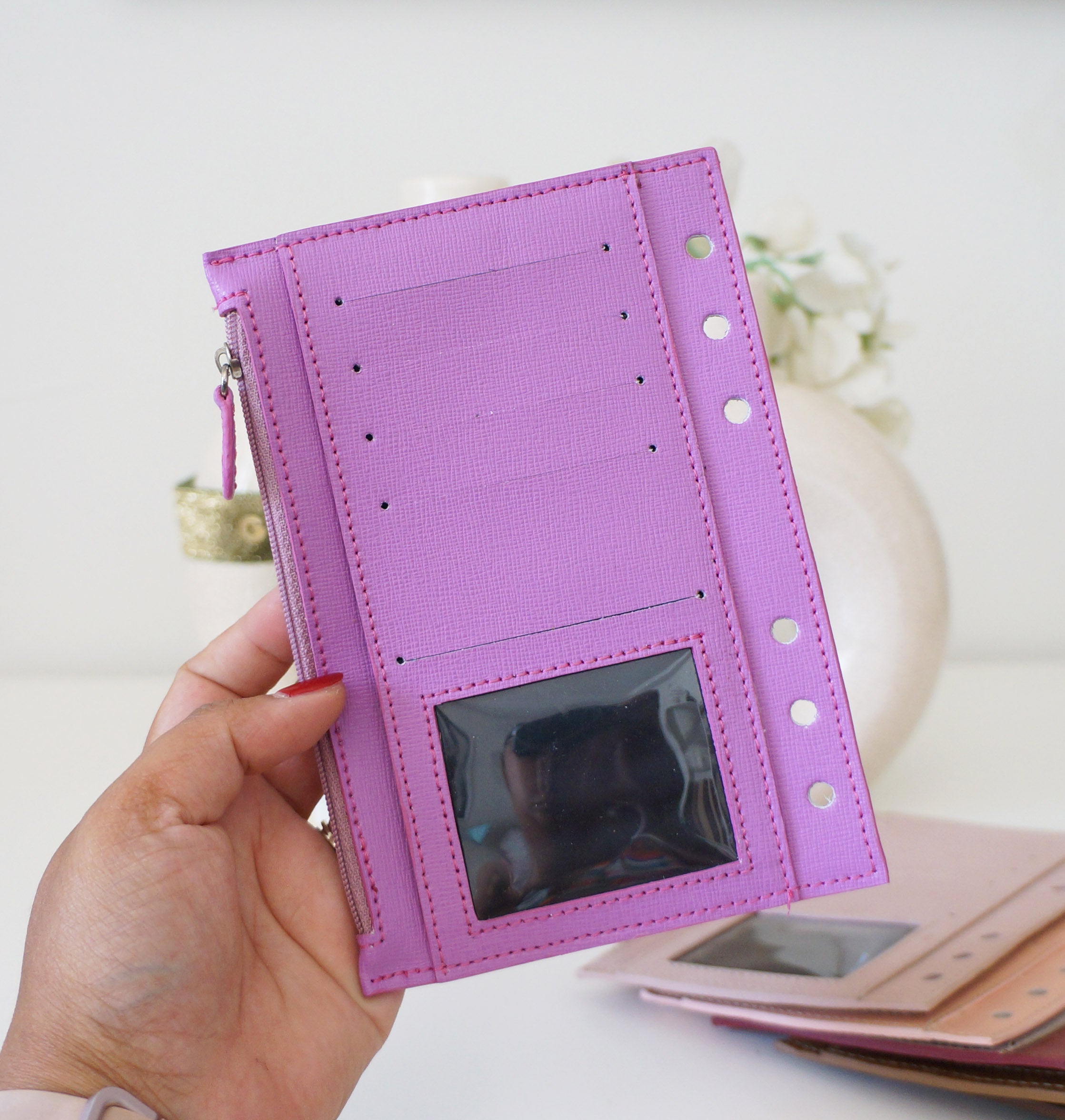 Wallet leather Fly leaf