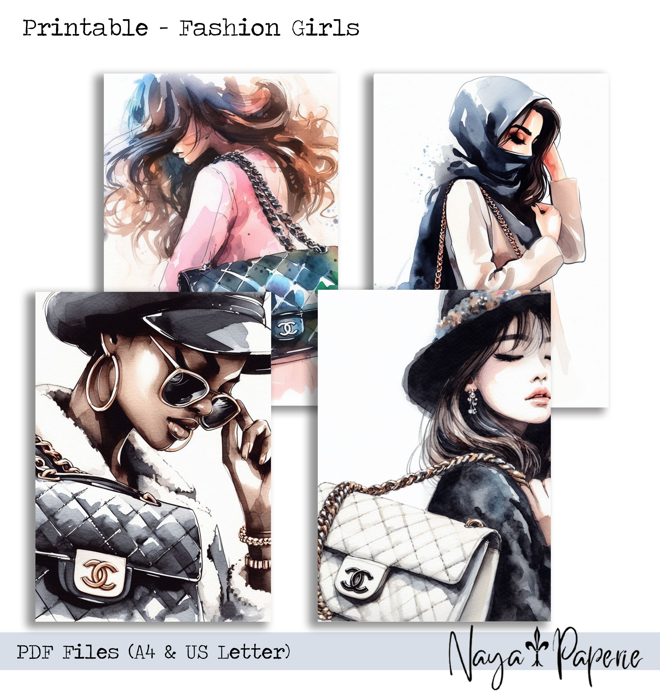 Fashion Girls - Printable Dashboard