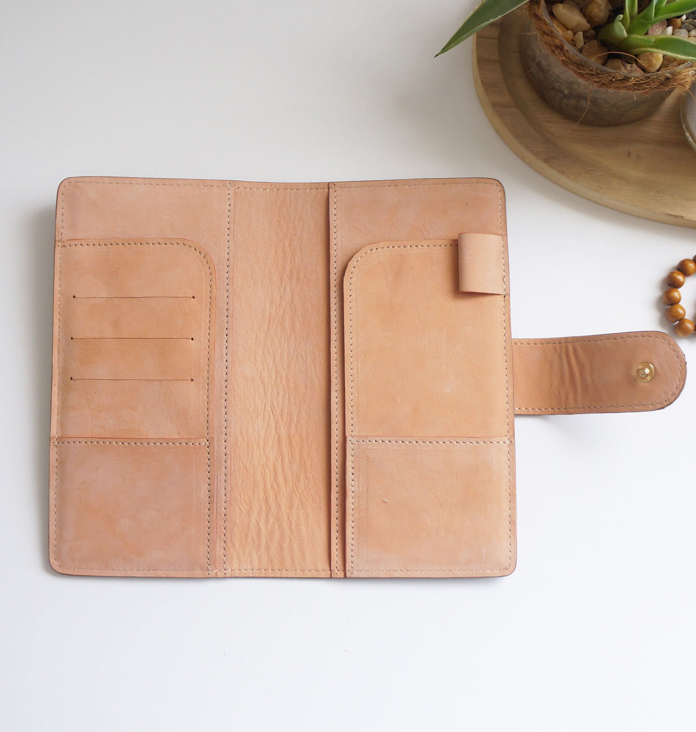 Hobonichi Mega Cover clear front - Spiced Cider/Velvet Peachy Pink