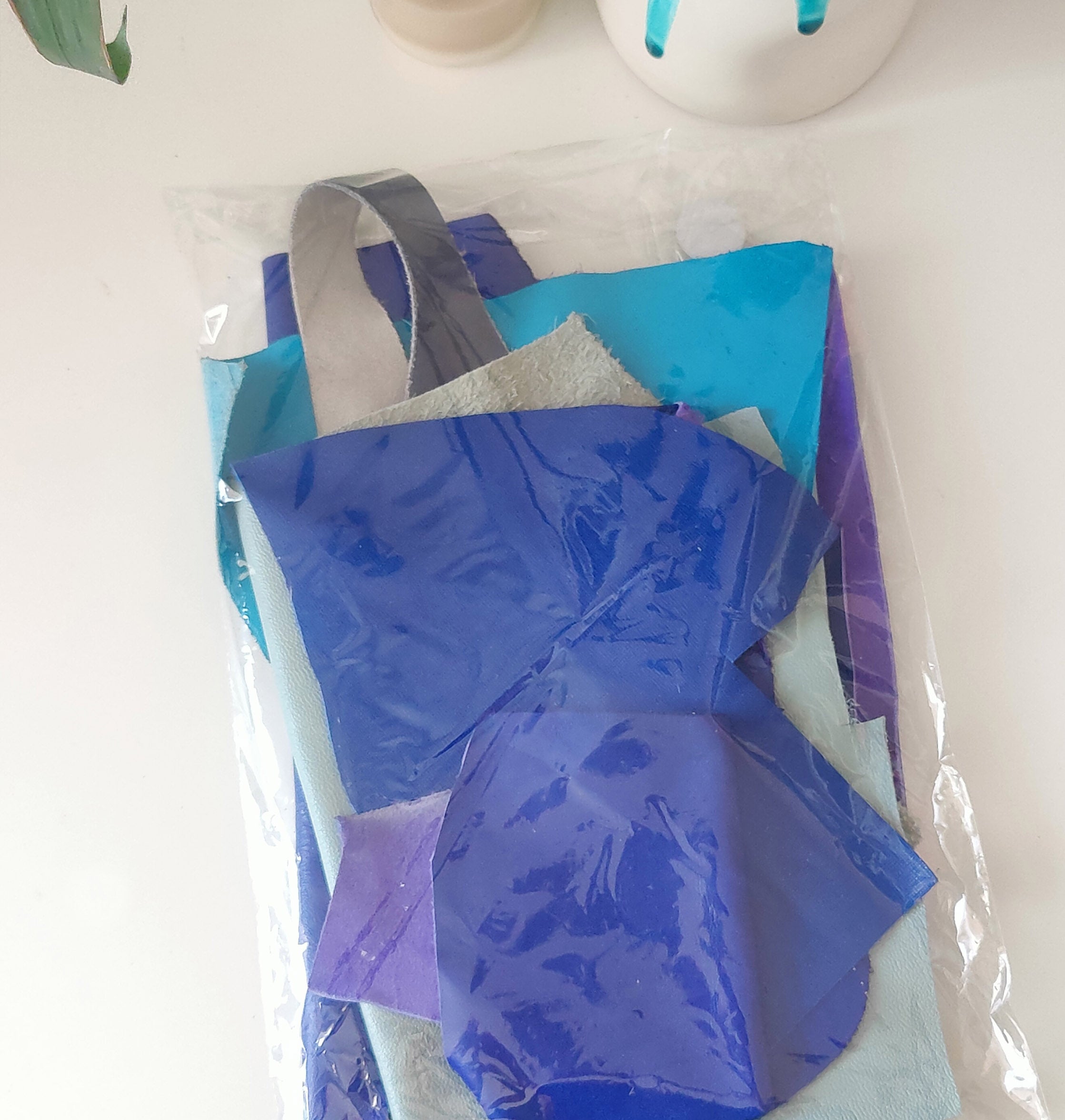 Leather MIX scraps bag for 1 lbs