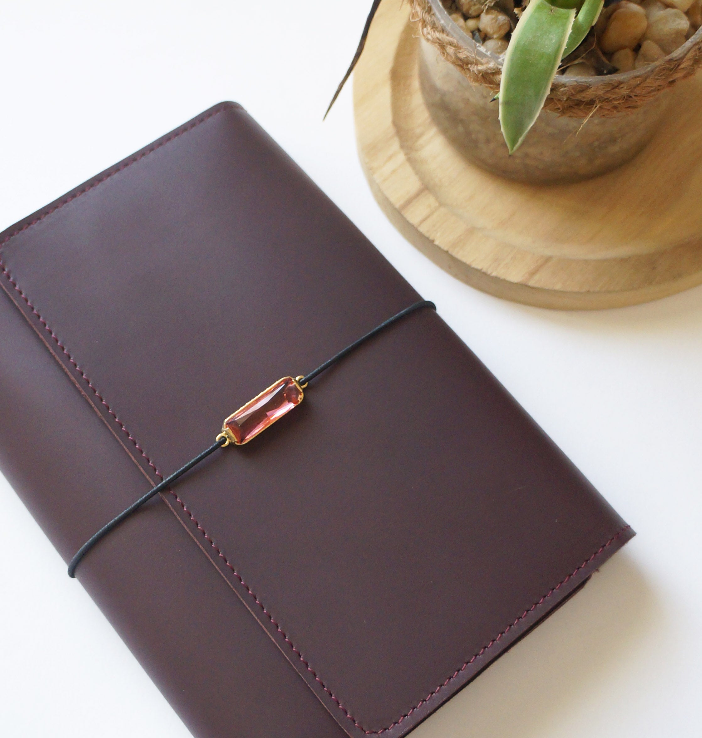 CUSTOM B6 cover burgundy Trifold and A5 cover Leopard Trifold