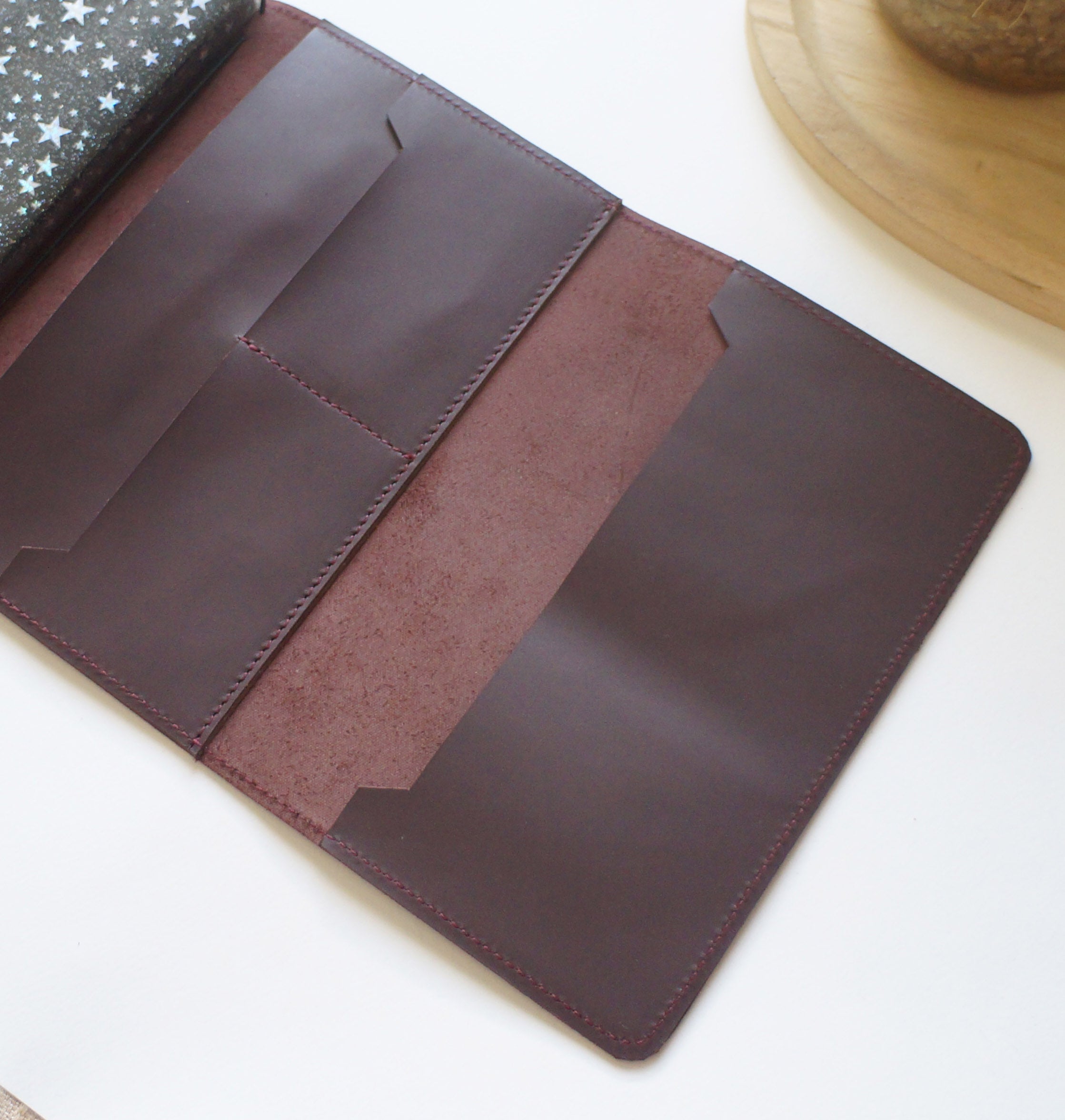 CUSTOM B6 cover burgundy Trifold and A5 cover Leopard Trifold